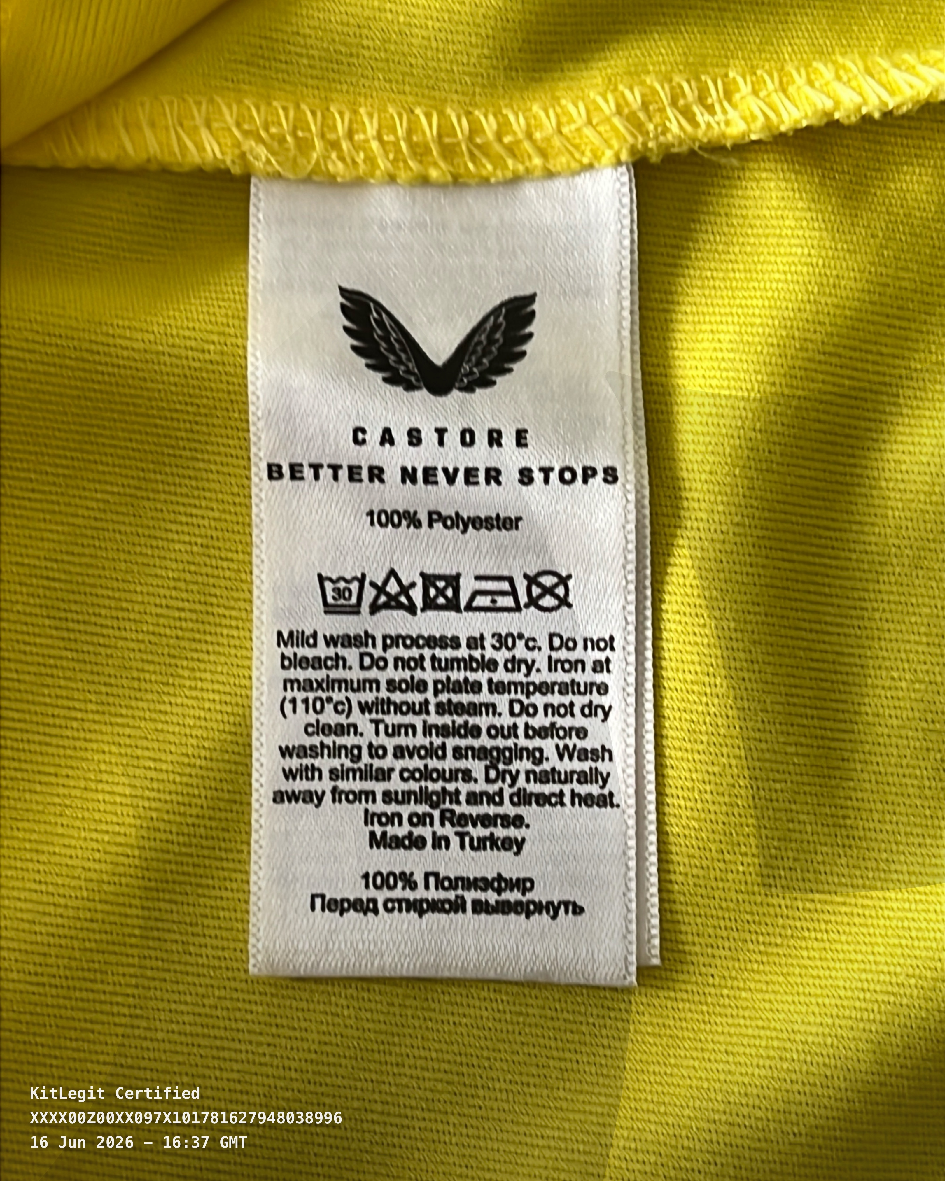 Authenticity evidence image of Aston Villa 2022/23 Castore 3rd Goalkeeper Shirt (Cazoo) - Women's Medium (12/14)