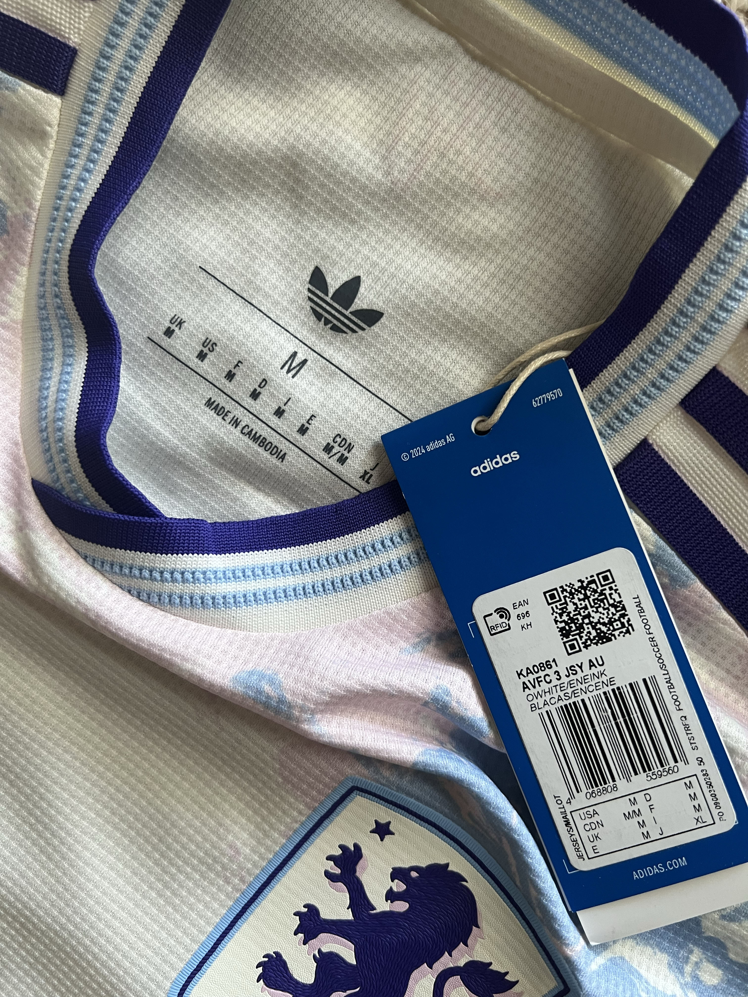 Authenticity evidence image of Aston Villa 2025/26 Adidas 3rd Pro Shirt (Betano) - Men's Medium