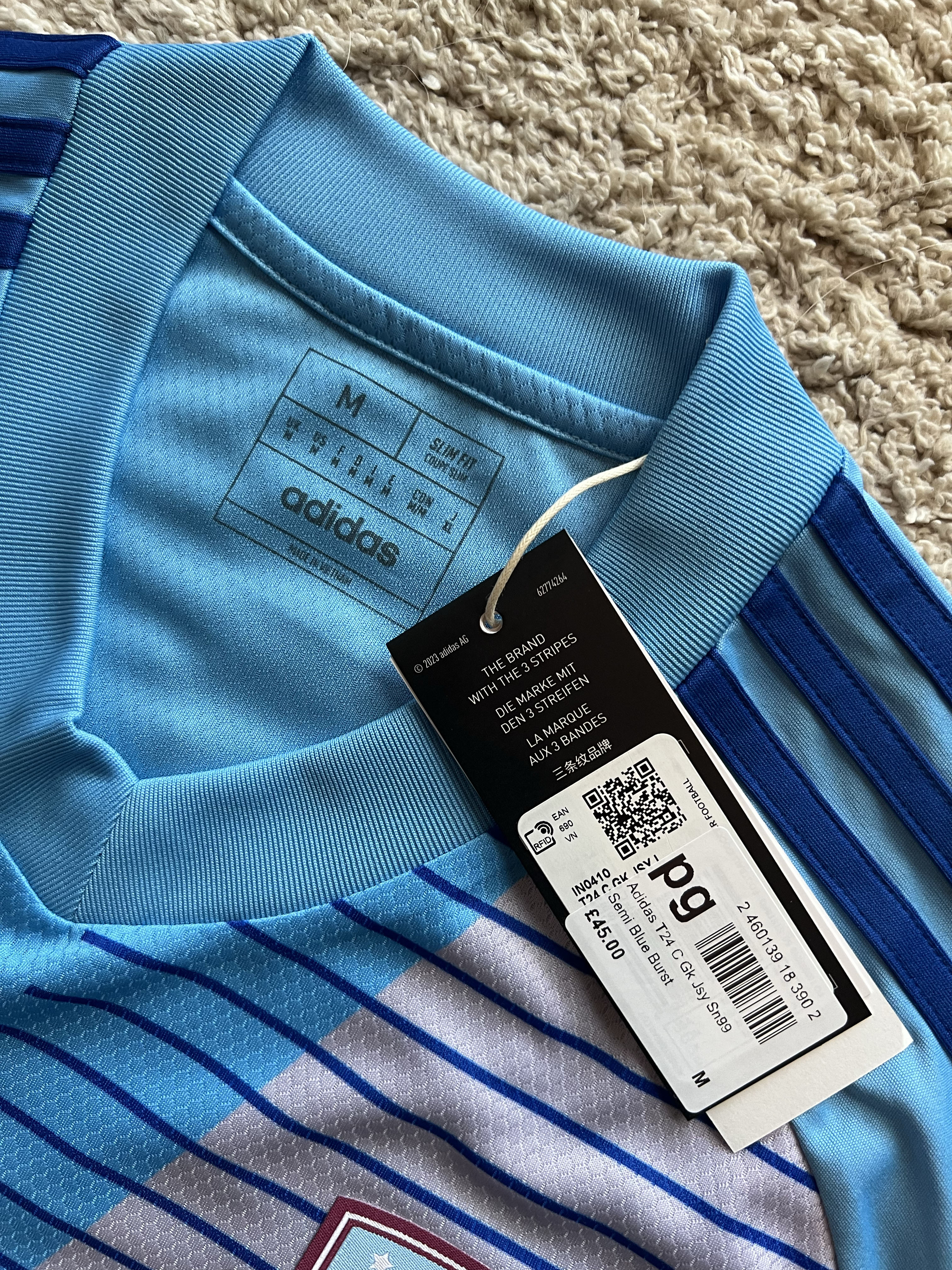 Authenticity evidence image of Aston Villa 2024/25 Adidas GK 3 Goalkeeper Shirt (Betano) - Men's Medium