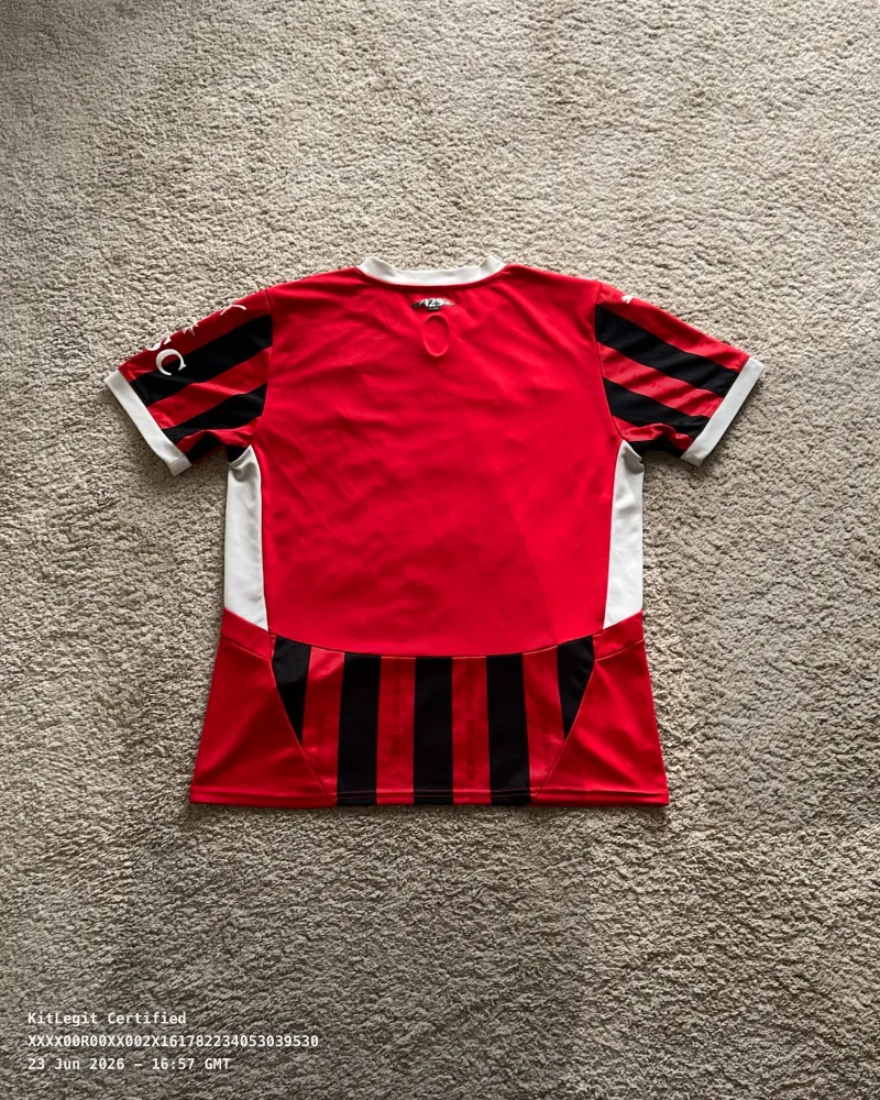 Rear view of AC Milan 2024/25 Home Shirt - Men's Medium