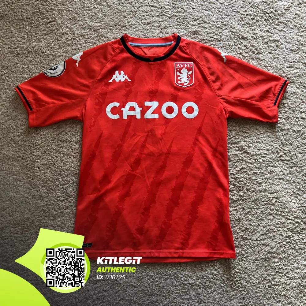 Front view of Aston Villa 2021/22 Kappa 3rd Goalkeeper Shirt (Cazoo) - Men's Medium