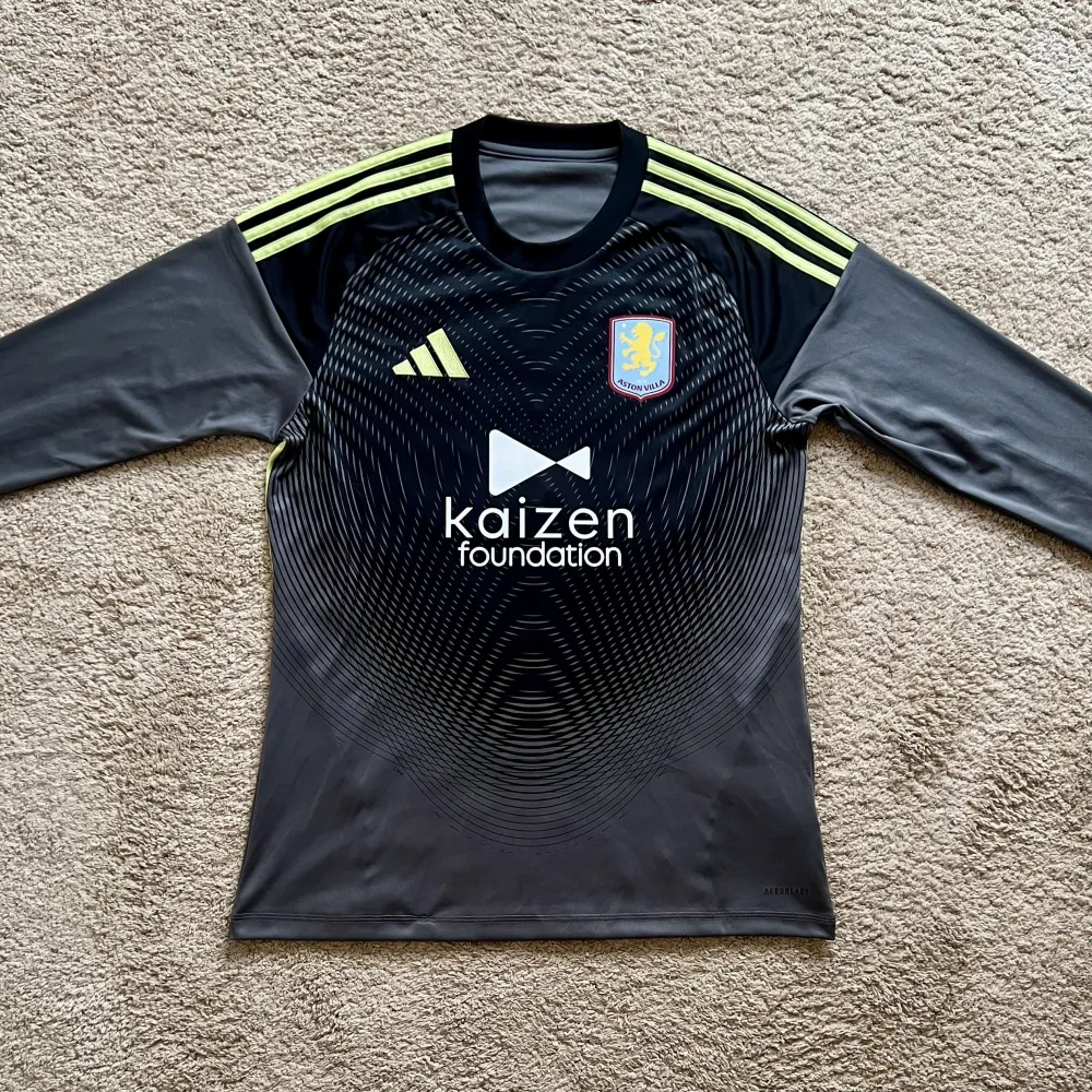 Front view of Aston Villa 2025/26 Adidas GK 1 Goalkeeper Shirt (Kaizen Foundation) - Men's Medium