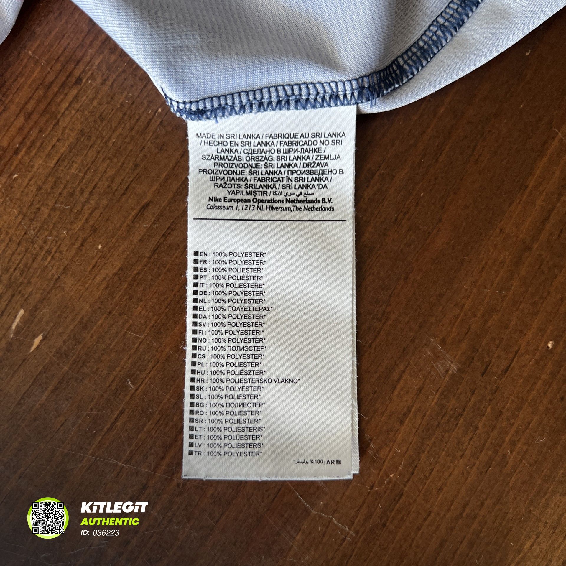 Authenticity evidence image of PSG 2014/15 Nike Home Shirt (Fly Emirates) - Men's Medium