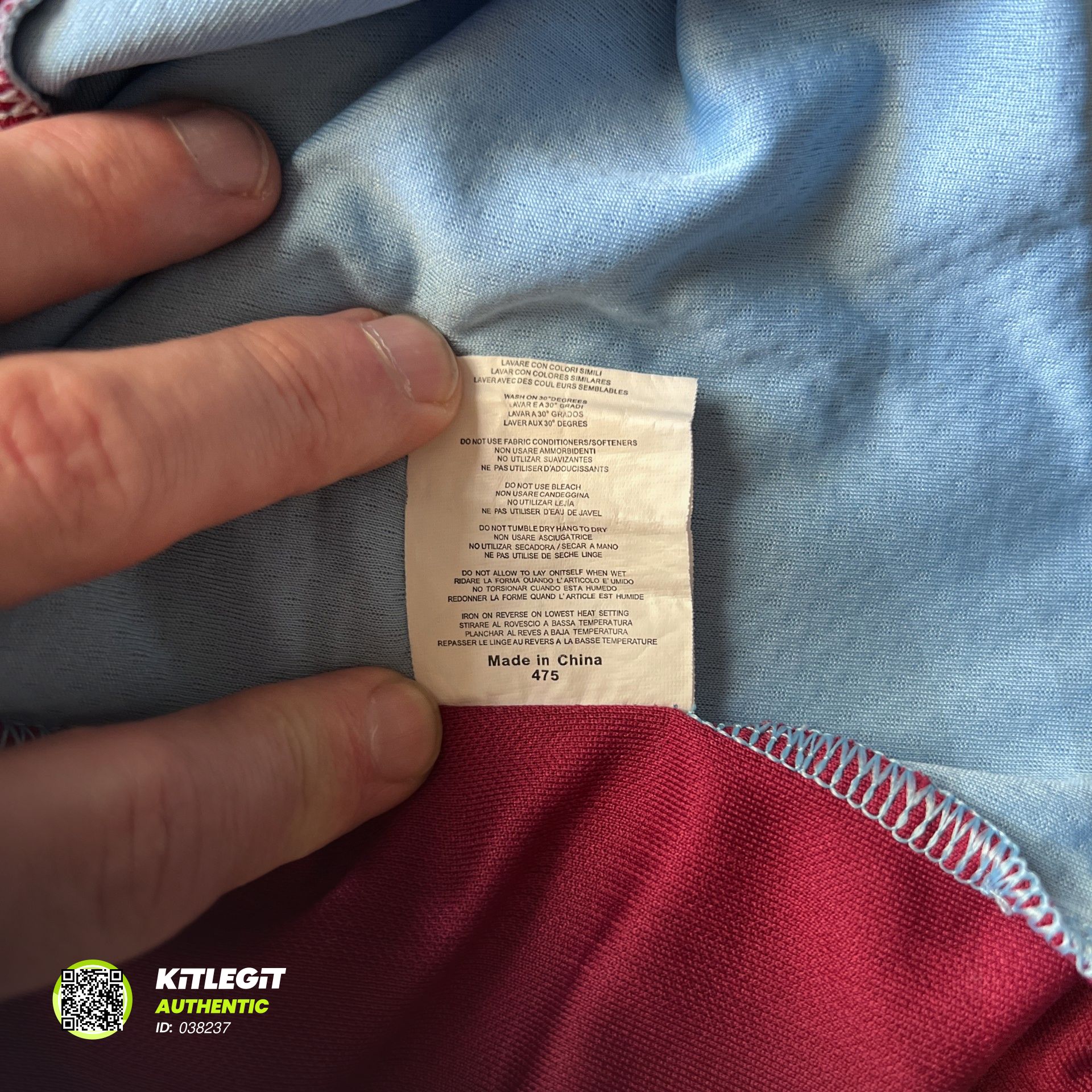 Authenticity evidence image of Aston Villa 2013/14 Macron Home Shirt (Dafabet) - Men's Medium