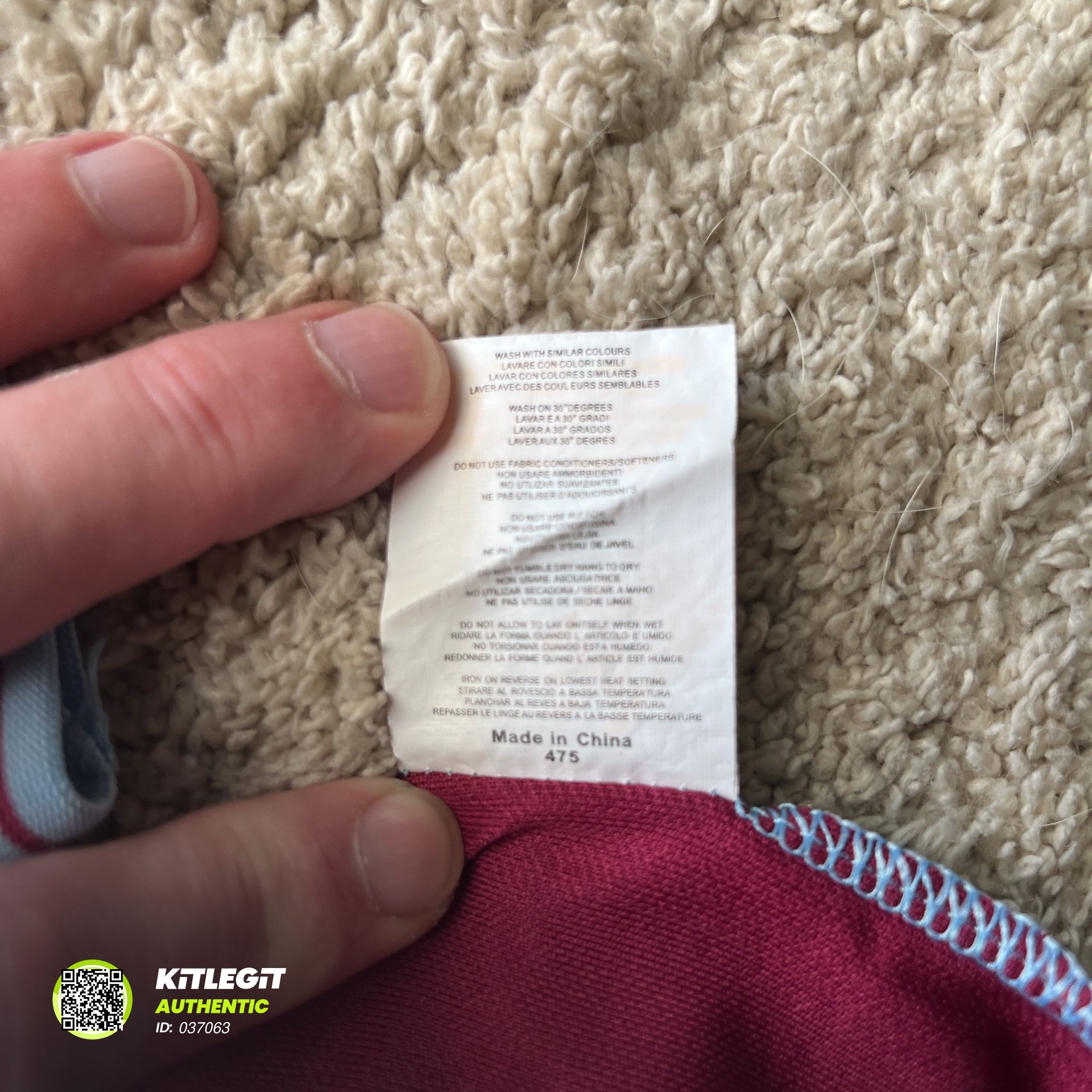 Authenticity evidence image of Aston Villa 2013/14 Macron Home Shirt (Acorns 25) - Junior XL