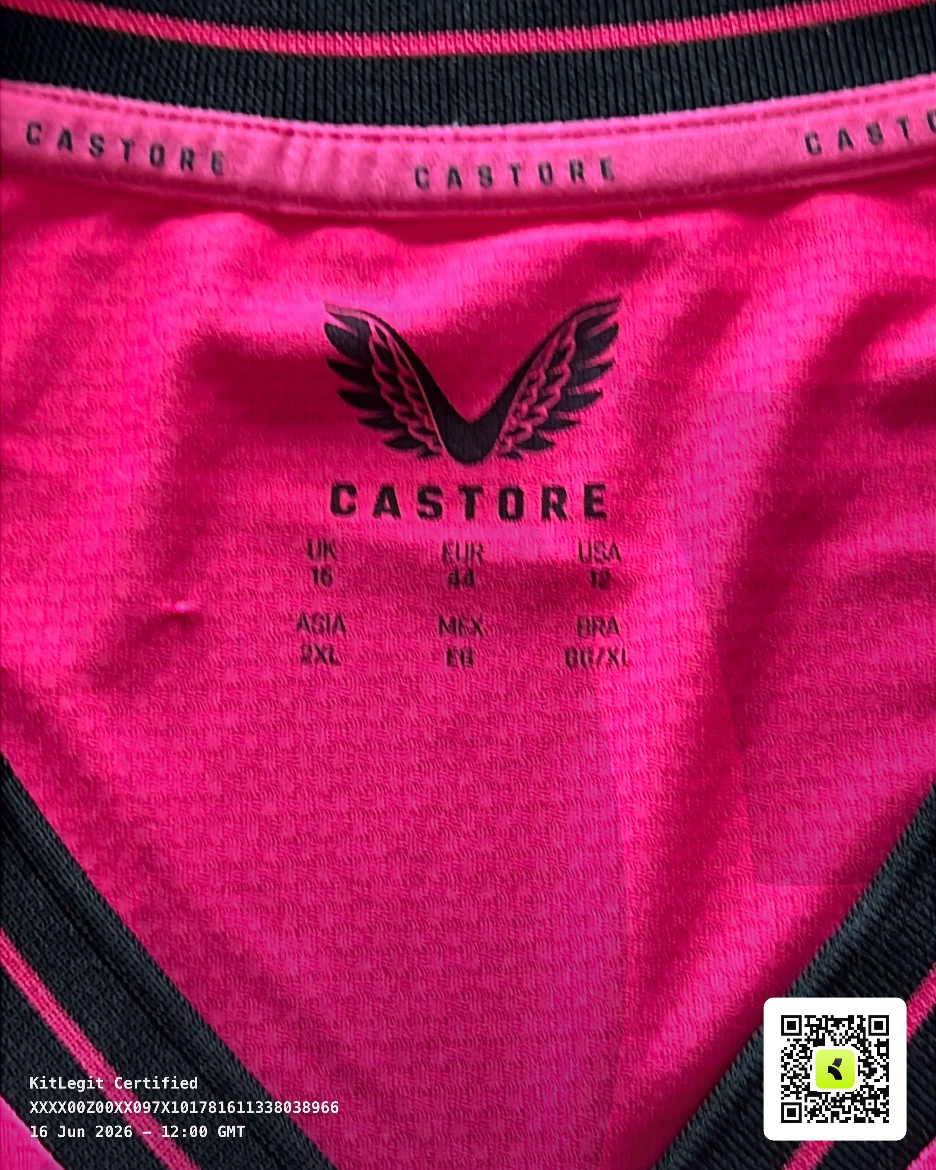 Authenticity evidence image of Aston Villa 2023/24 Castore 3rd Goalkeeper Pro Shirt (BK8) - Women's Large (16/18)