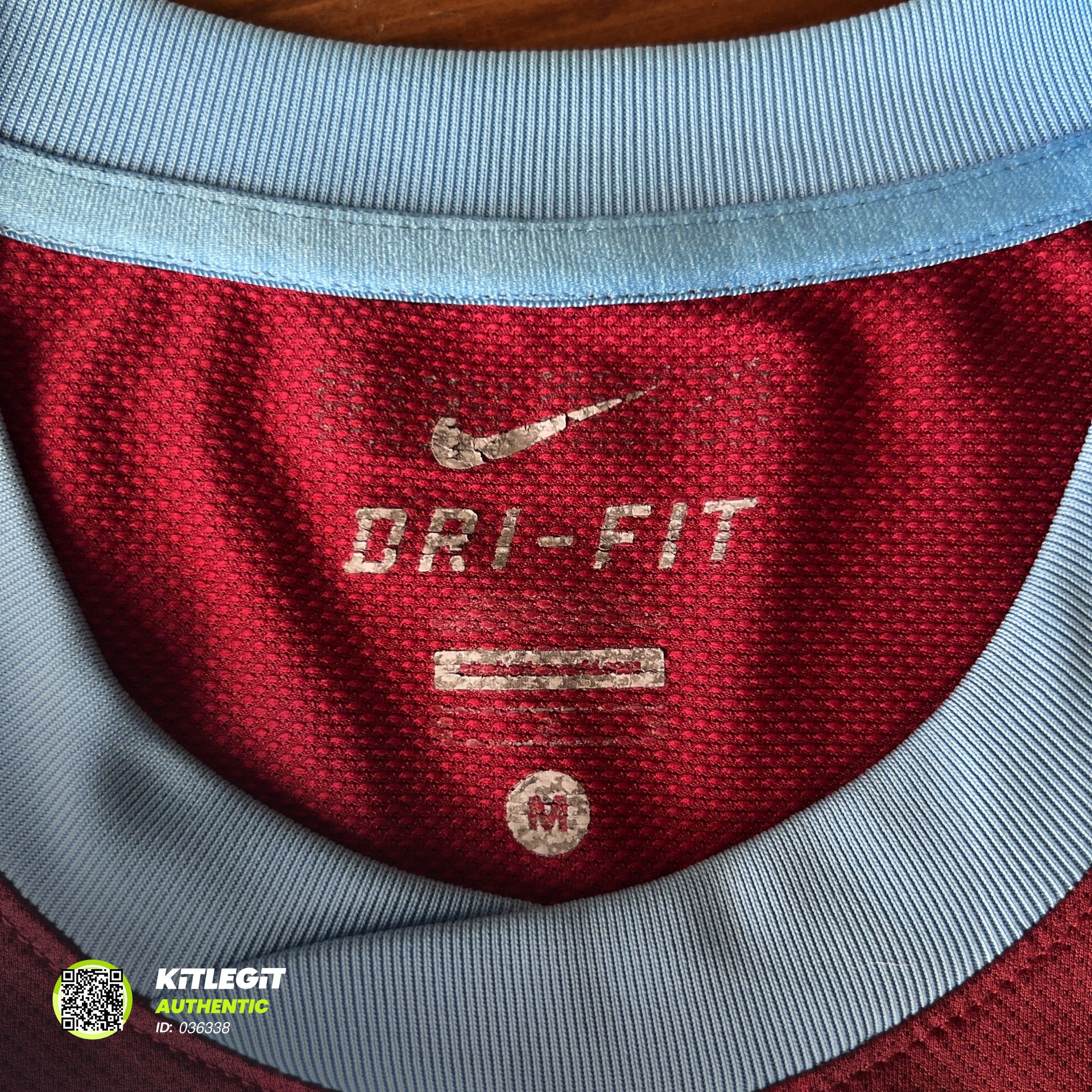 Authenticity evidence image of Aston Villa 2011/12 Nike Home Shirt (Genting Casinos) - Men's Medium