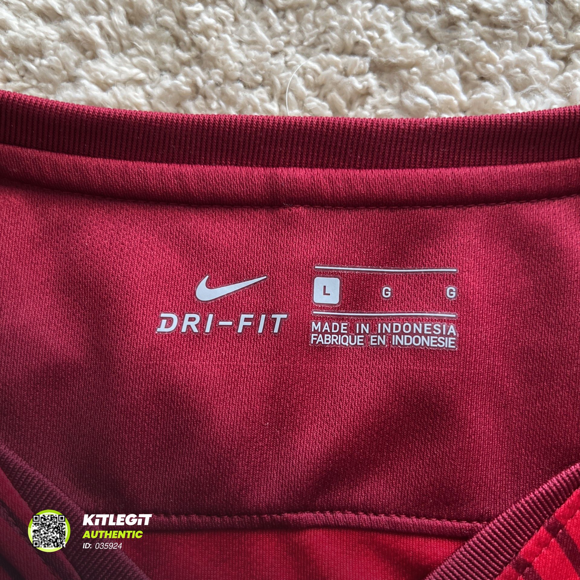 Authenticity evidence image of Sparta Prague Nike Home Shirt (Sazka Bet) - Men's Large