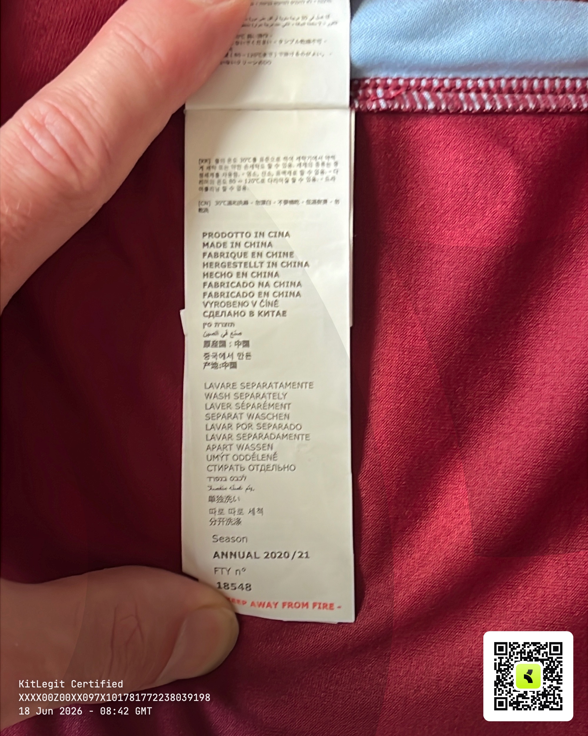Wash label
