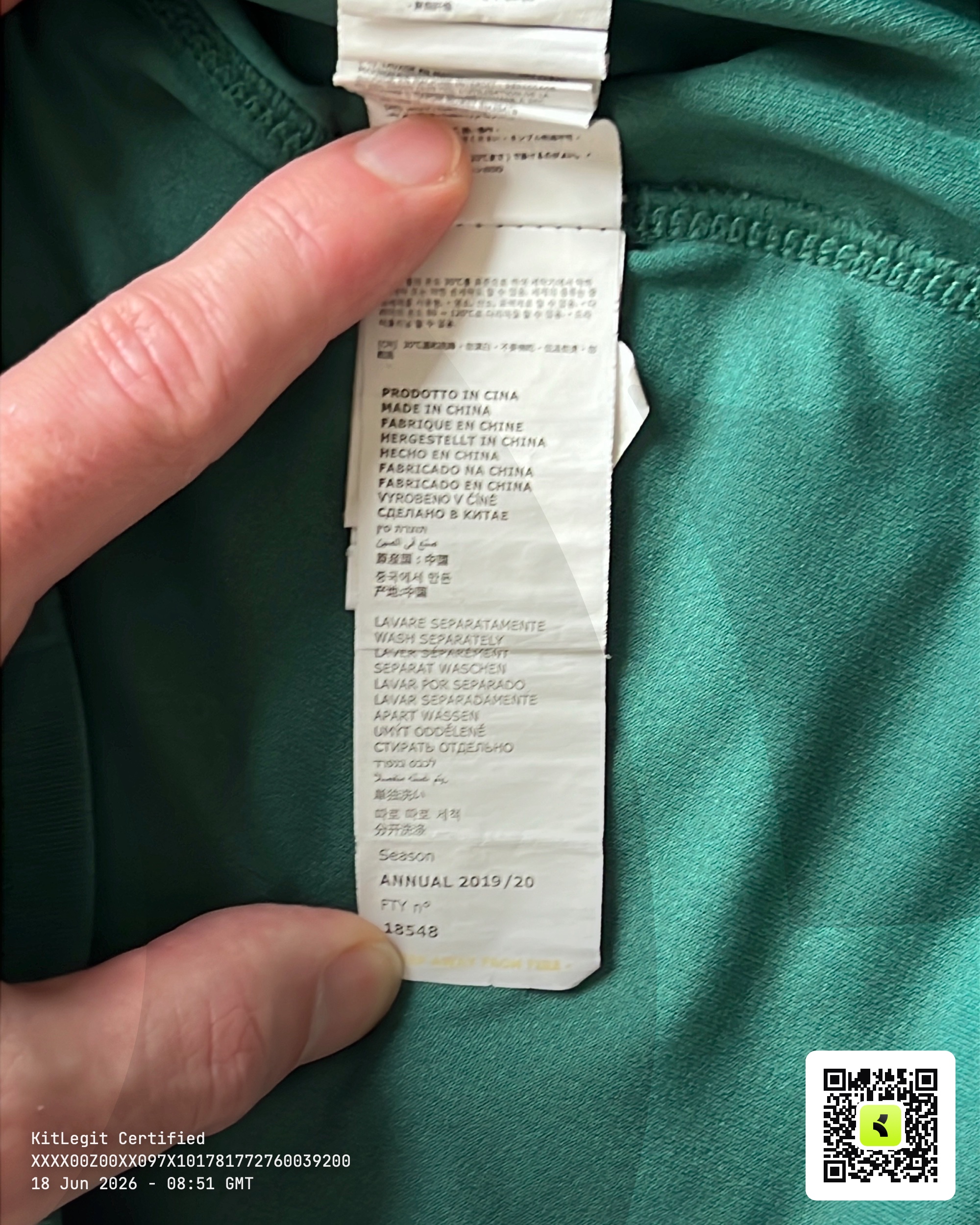 Wash label