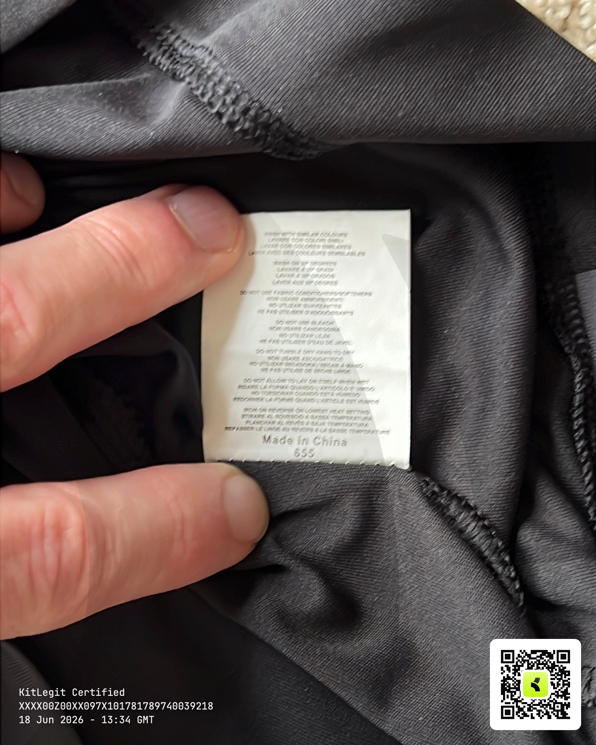 Wash label