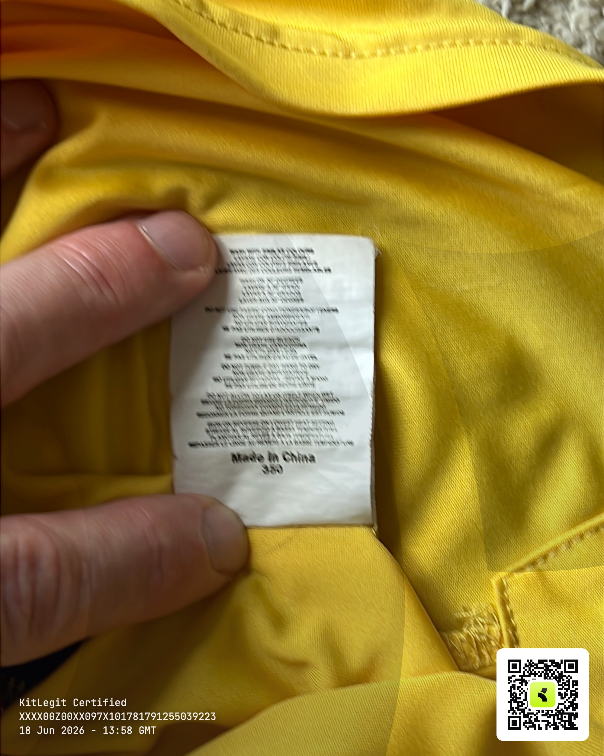 Wash label