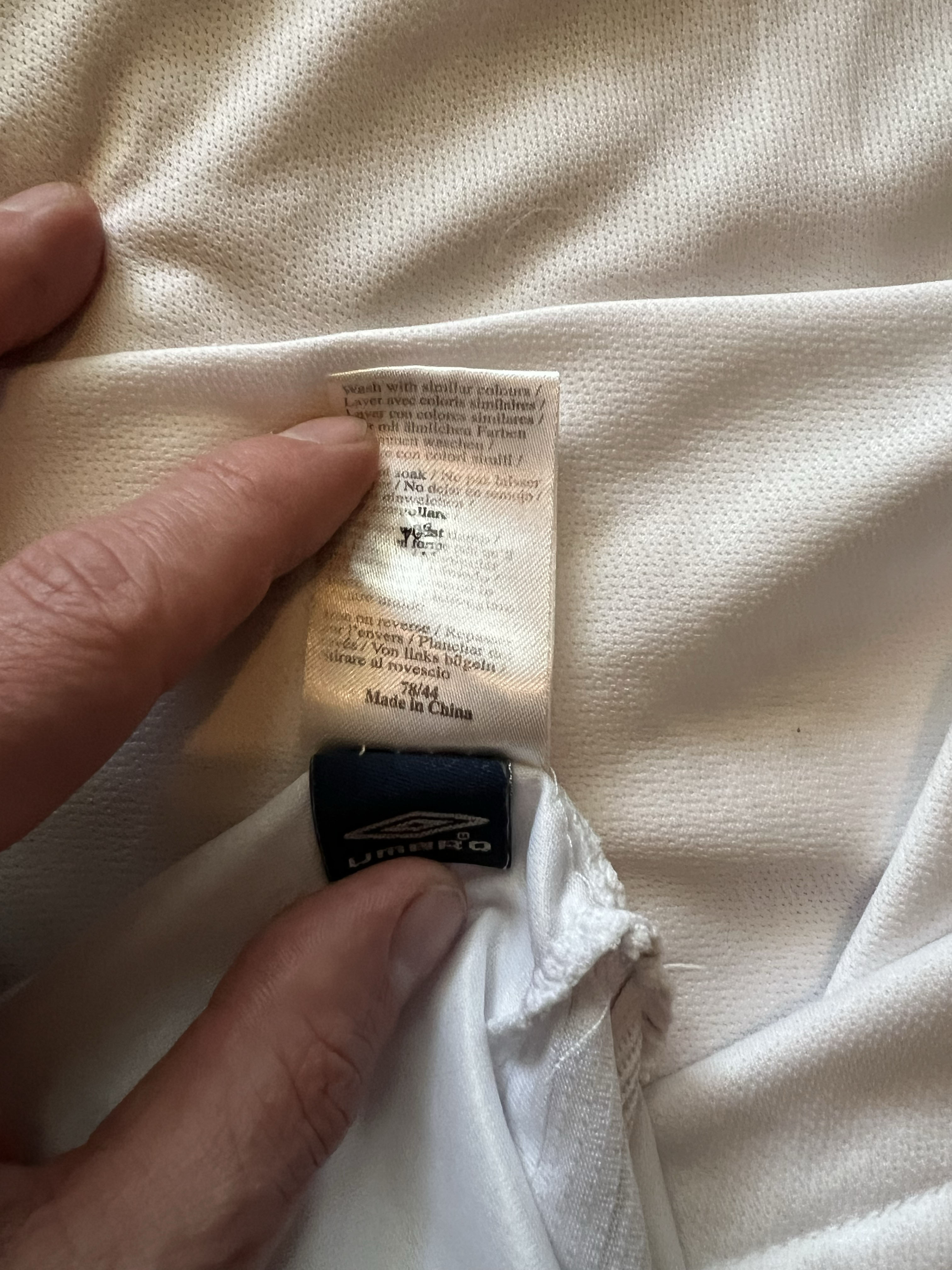 Authenticity evidence image of England Umbro Home Shirt - Men's Large