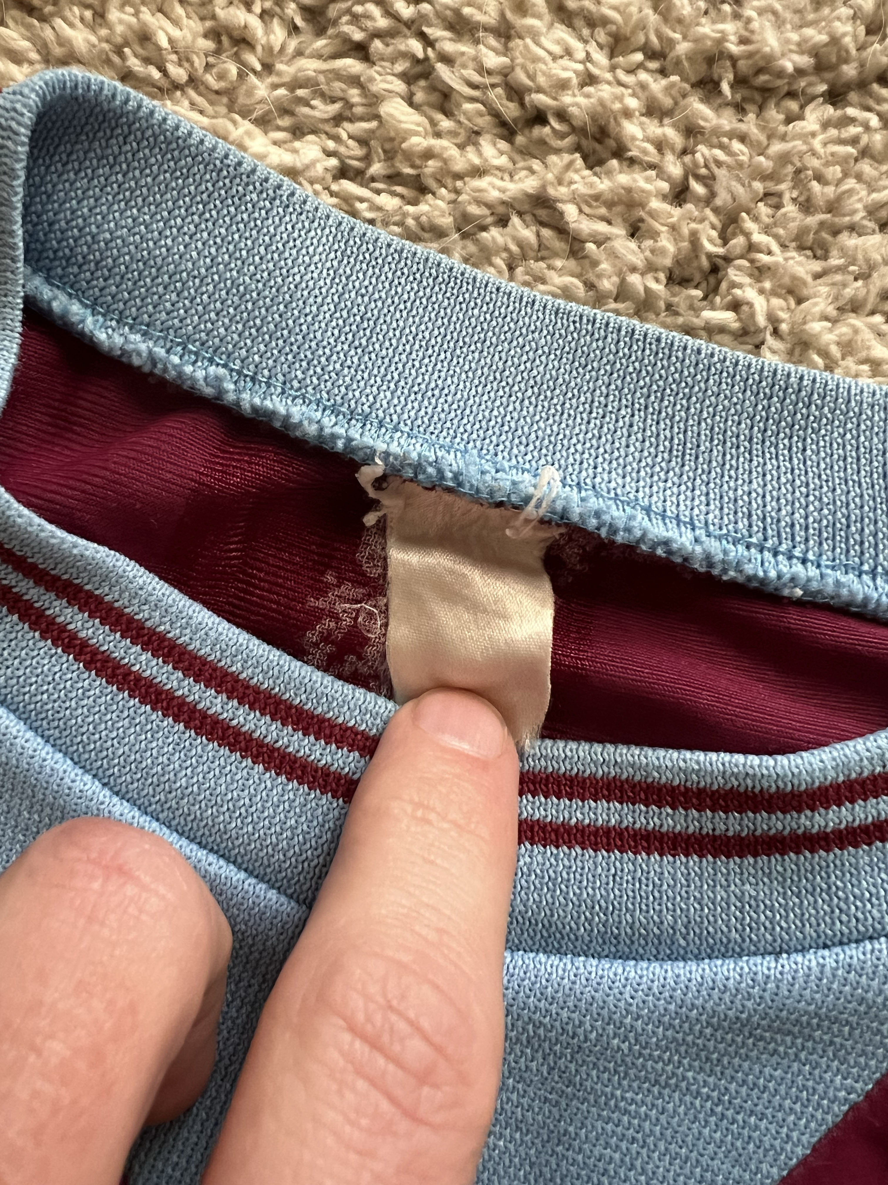 Authenticity evidence image of Aston Villa 1983/84 Le Coq Sportif Home Shirt - Men's Medium