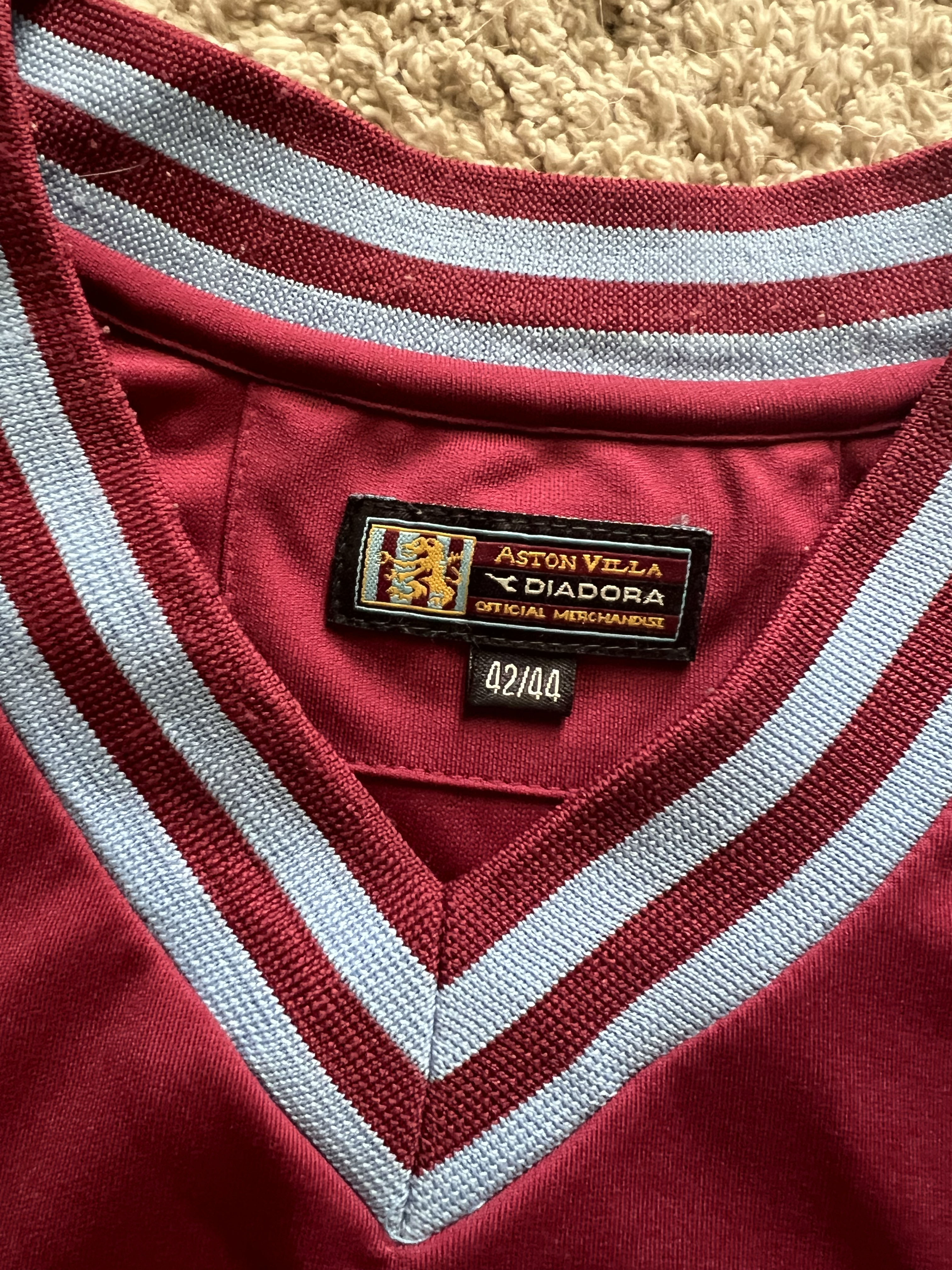 Authenticity evidence image of Aston Villa 2002/03 Diadora Home Shirt (Rover) - Men's Large