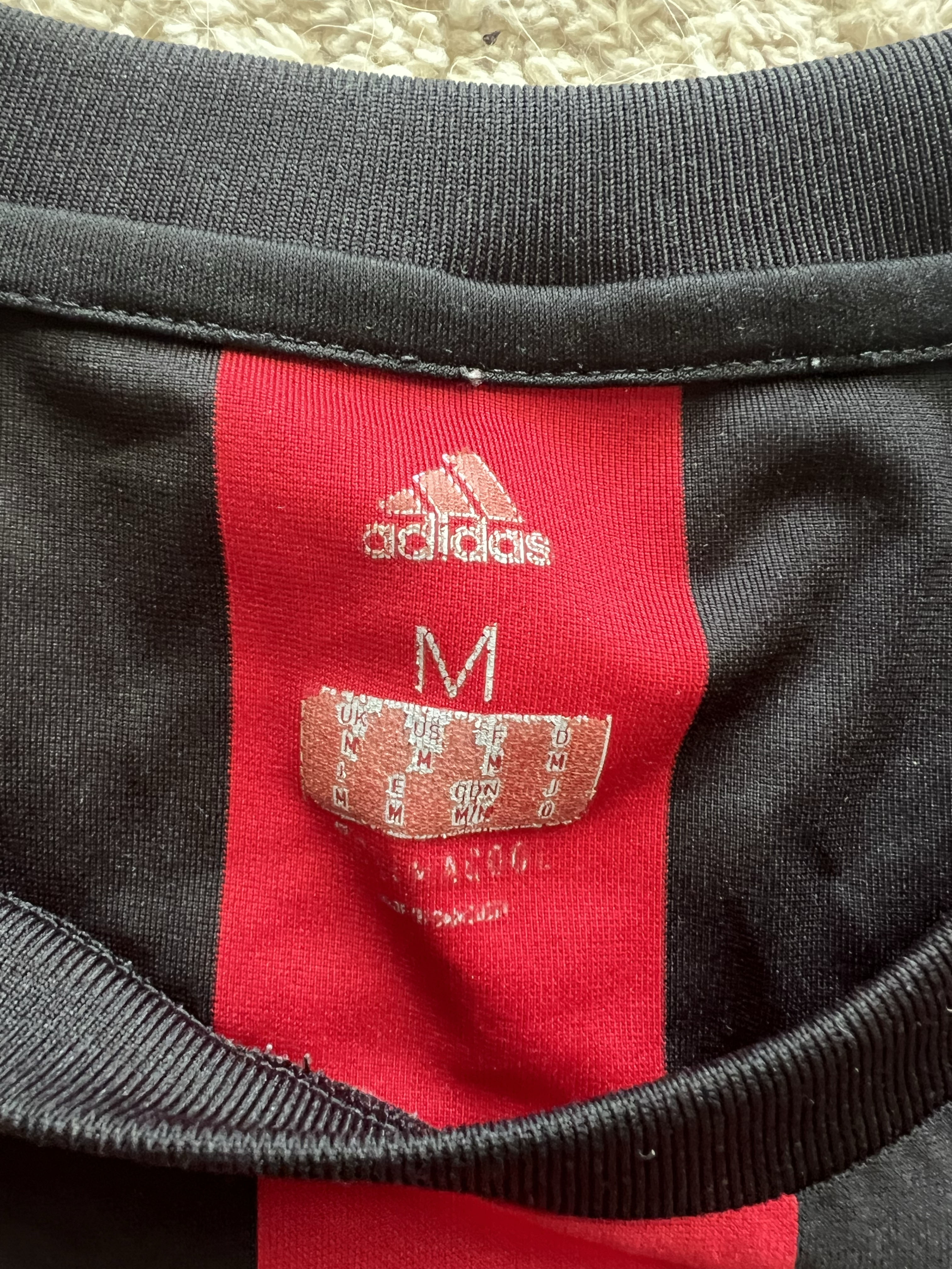 Authenticity evidence image of AC Milan 2017/18 Adidas Home Shirt (Fly Emirates) - Men's Medium