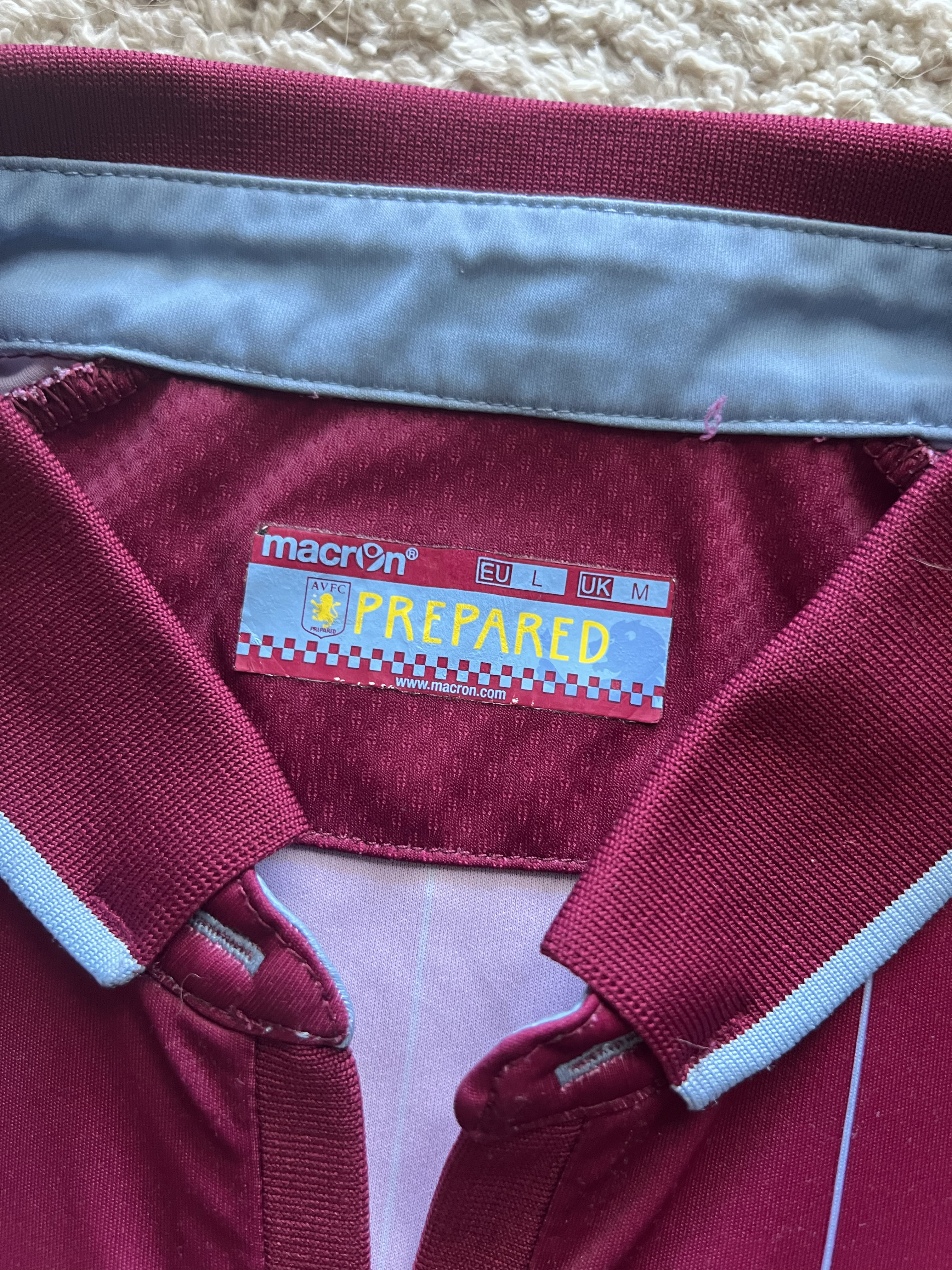Authenticity evidence image of Aston Villa 2014/15 Macron Home Shirt (Dafabet) - Men's Medium