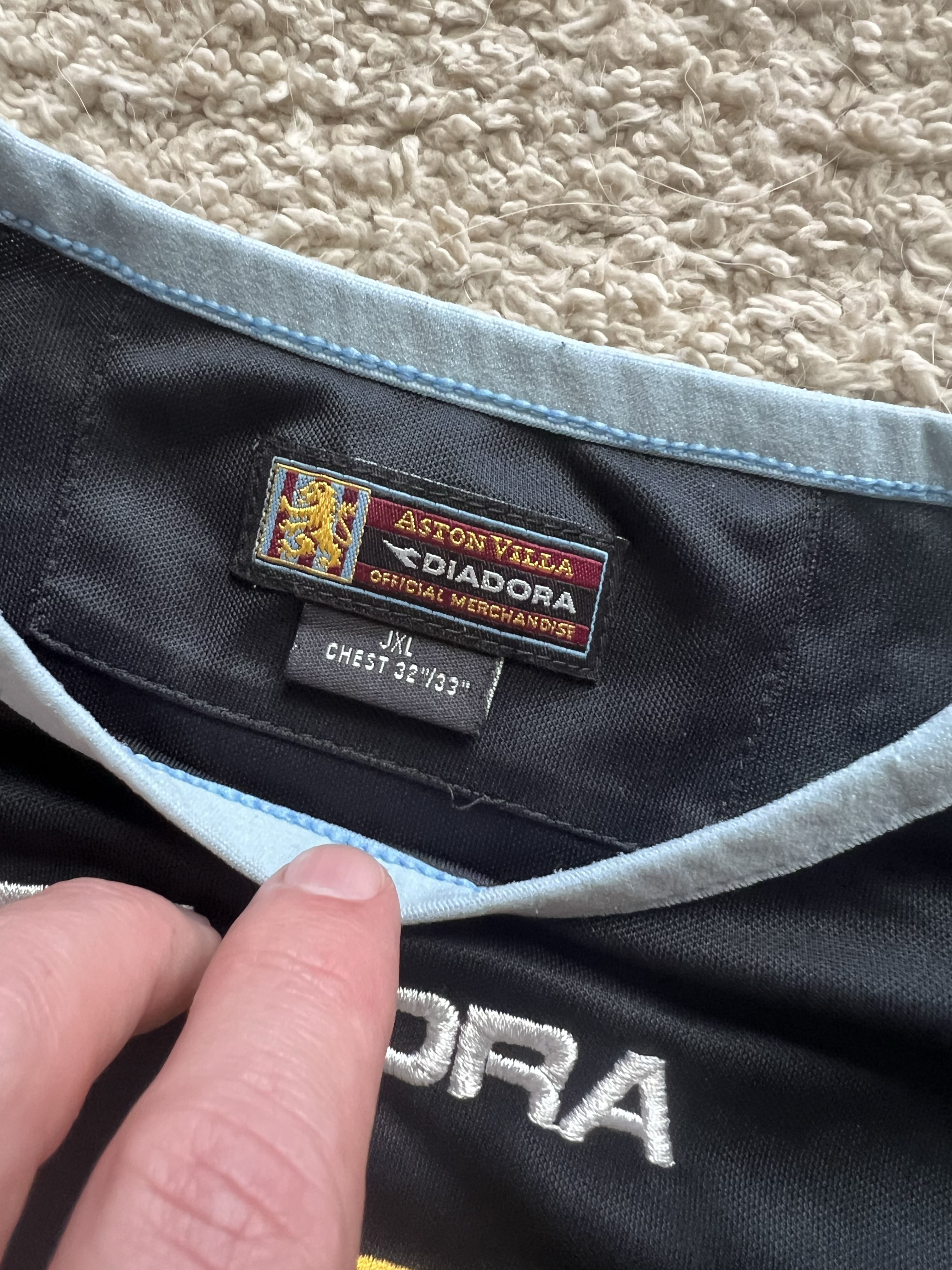 Authenticity evidence image of Aston Villa 2003/04 Diadora GK 1 Goalkeeper Shirt (Rover) - Junior XL
