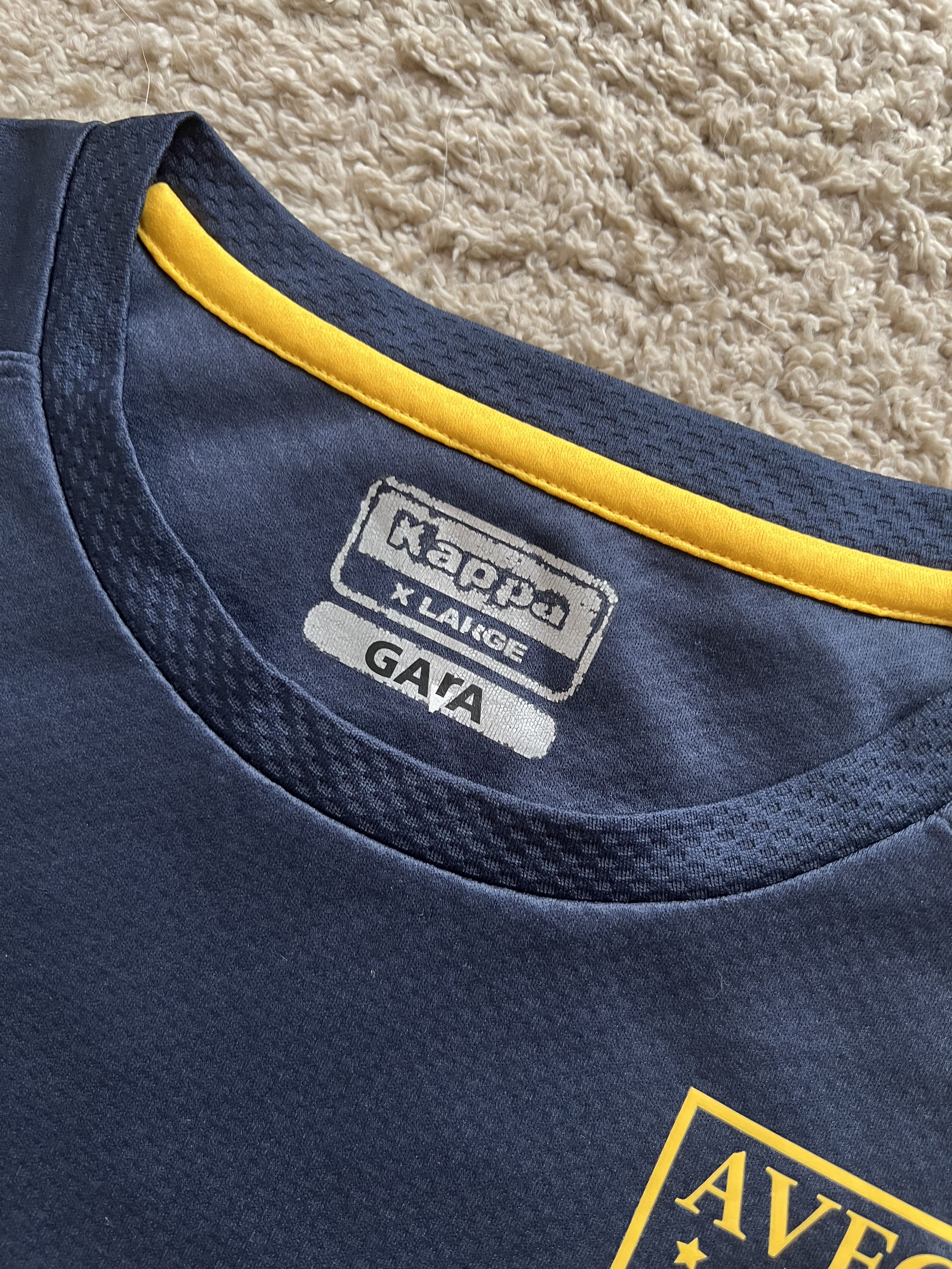 Authenticity evidence image of Aston Villa 2019/20 Kappa 4 Pre Match Match Worn Shirt (W88) - Men's XL