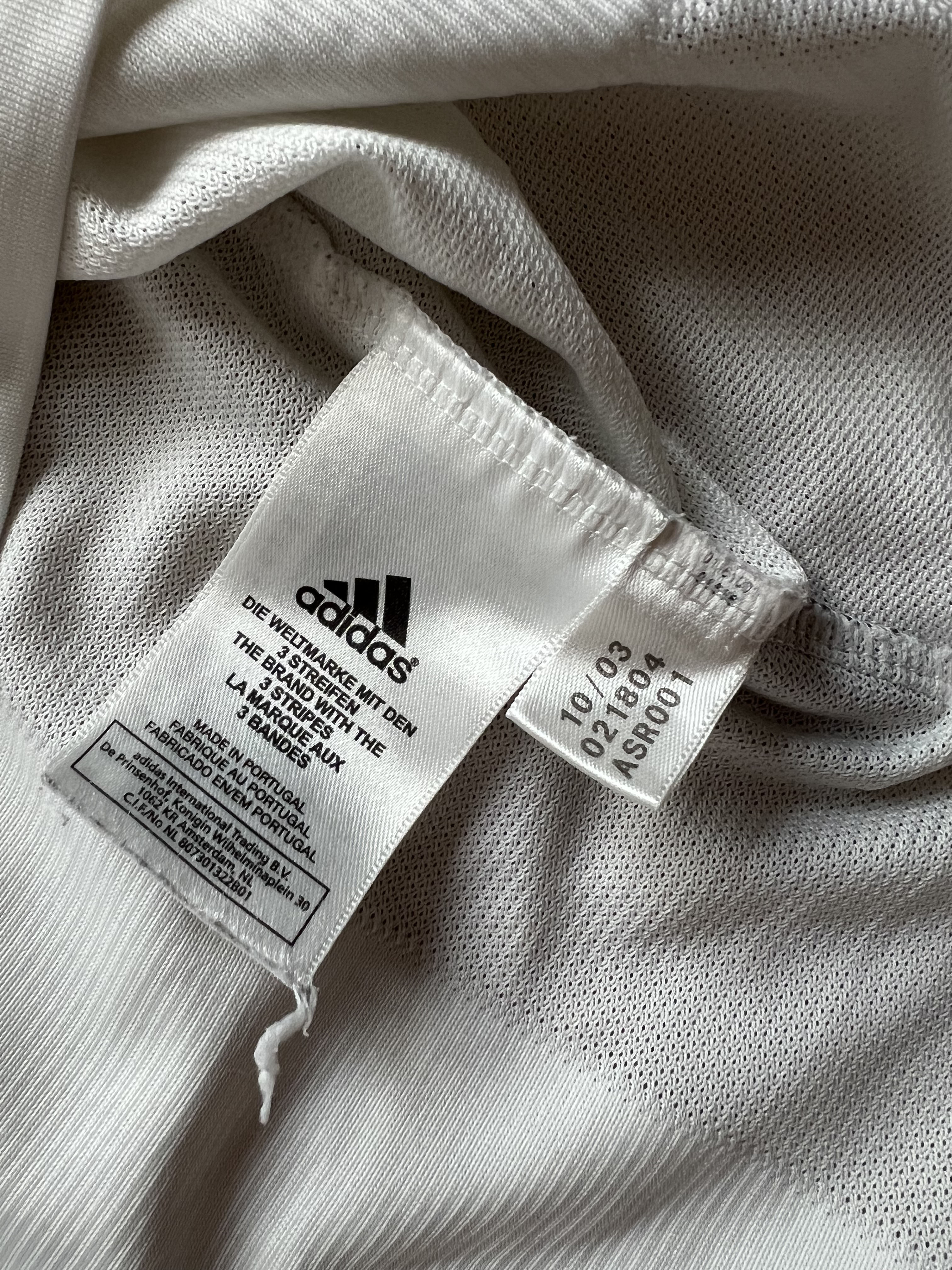 Authenticity evidence image of Real Madrid 2003/04 Adidas Home Shirt (Siemens Mobile) - Men's Large