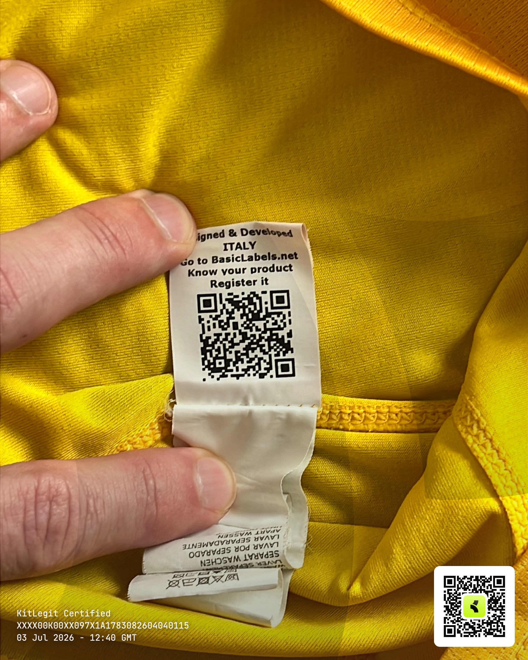 Authenticity evidence image of Aston Villa 2019/20 Kappa GK 2 Goalkeeper Shirt - Junior XXL
