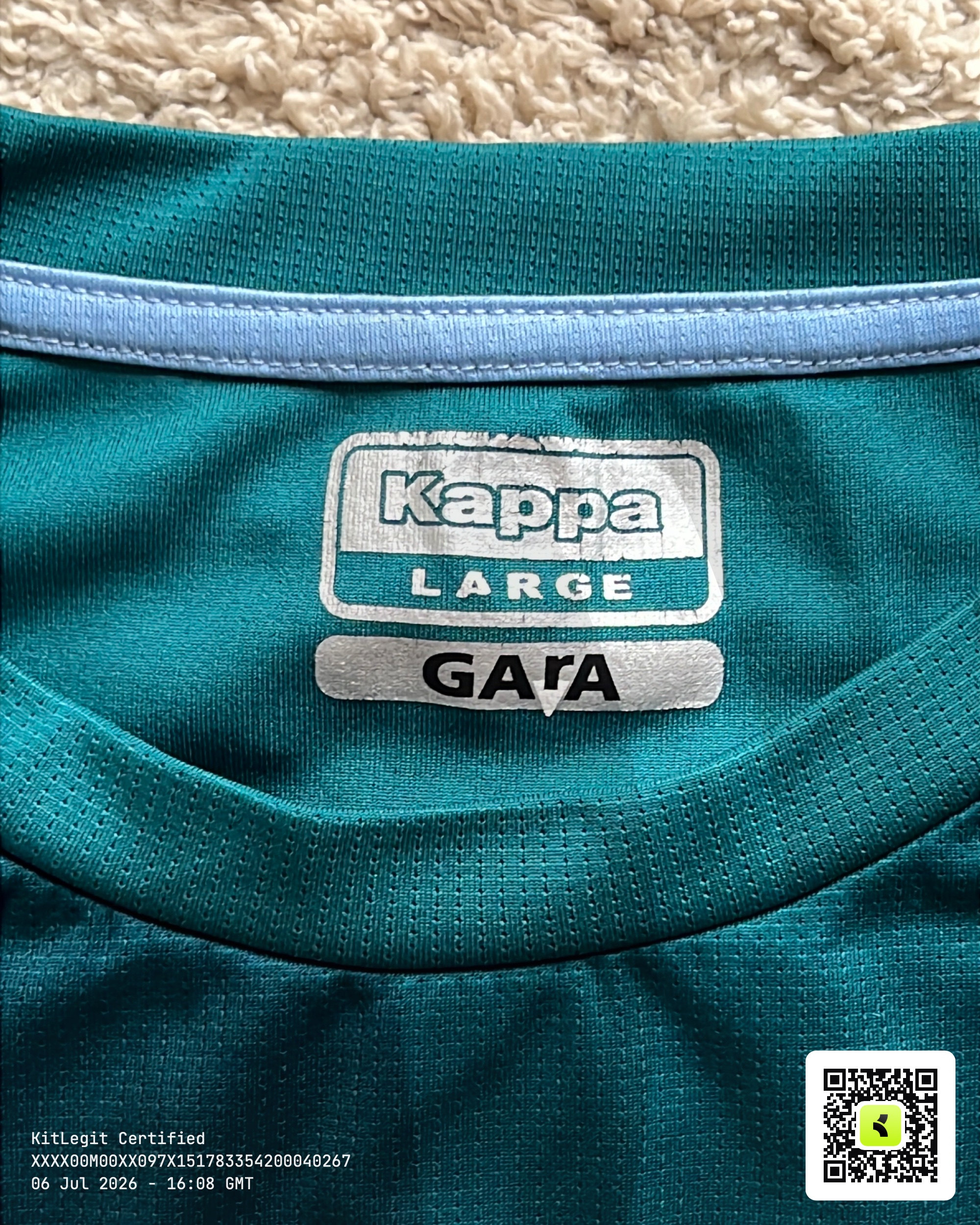 Authenticity evidence image of Aston Villa 2021/22 Kappa Away Goalkeeper Shirt (Cazoo) - Men's Large