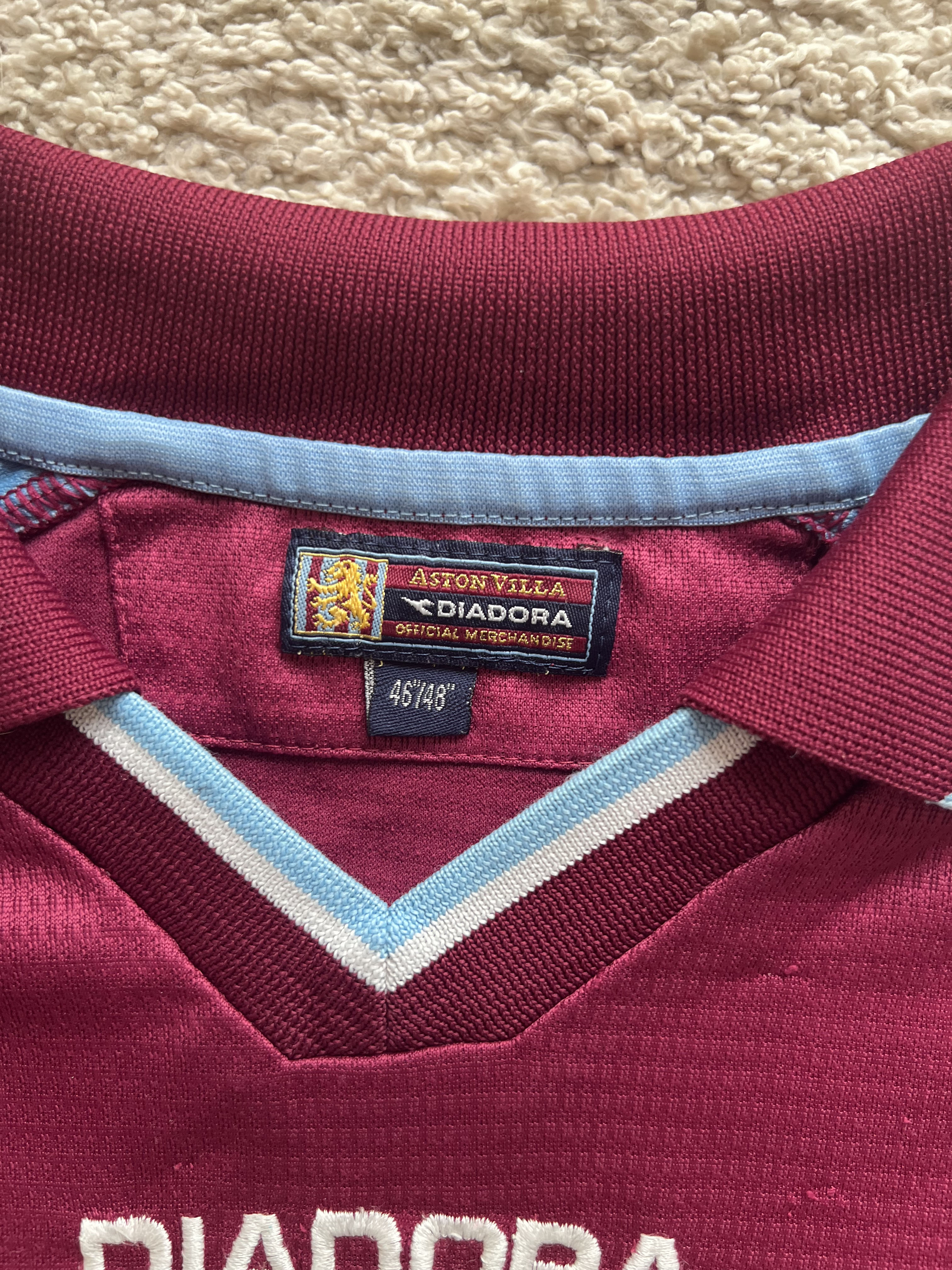 Authenticity evidence image of Aston Villa 2000/01 Diadora Home Shirt (NTL) - Men's XL