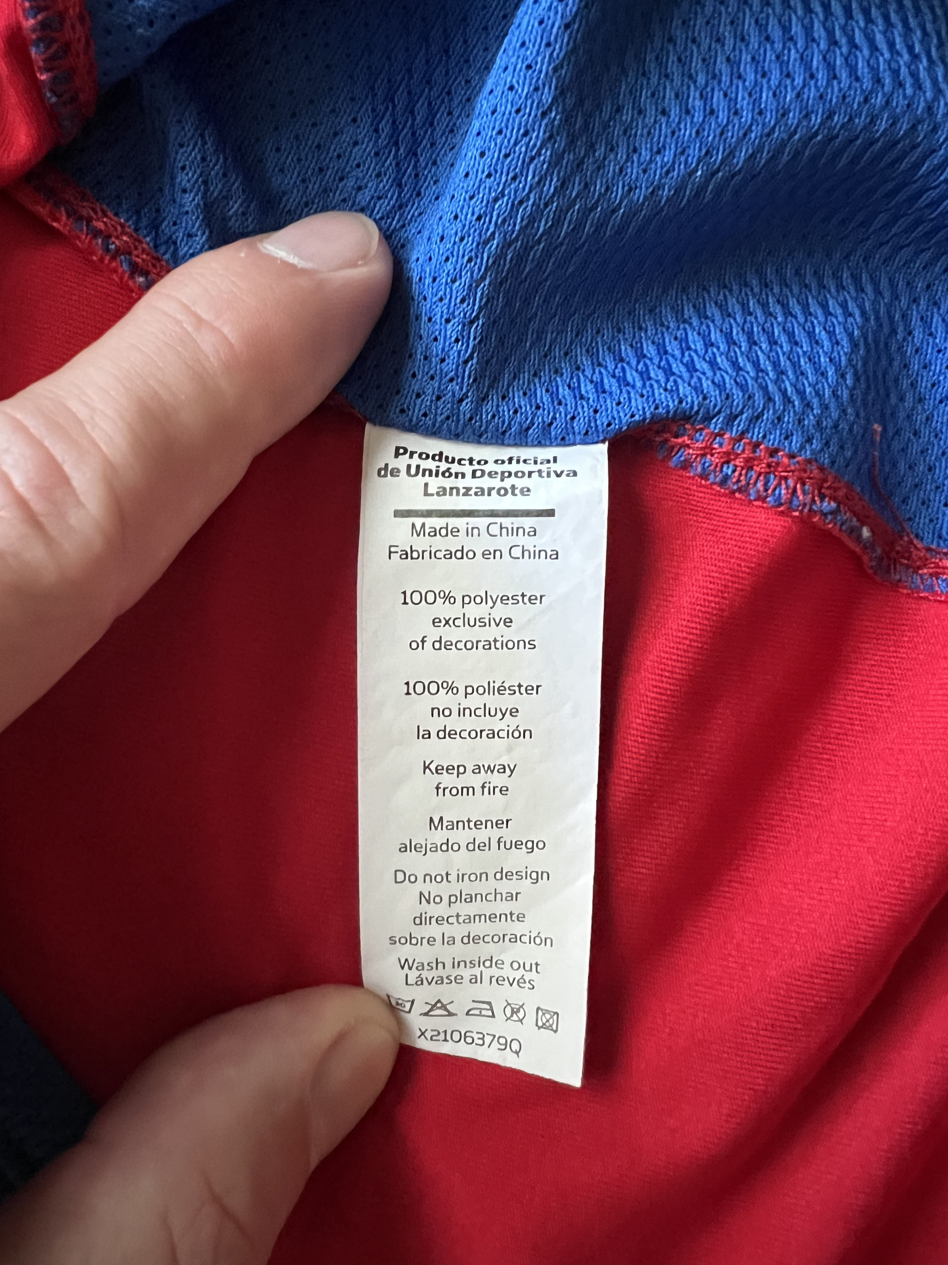 Authenticity evidence image of UD Lanzarote 2014-17 Home Shirt (Opel) - Men's Large