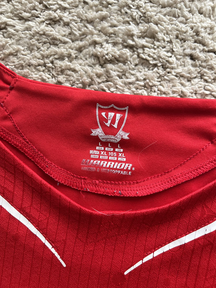 Authenticity evidence image of Liverpool 2014/15 Warrior Home Shirt (Standard Chartered) - Men's Large