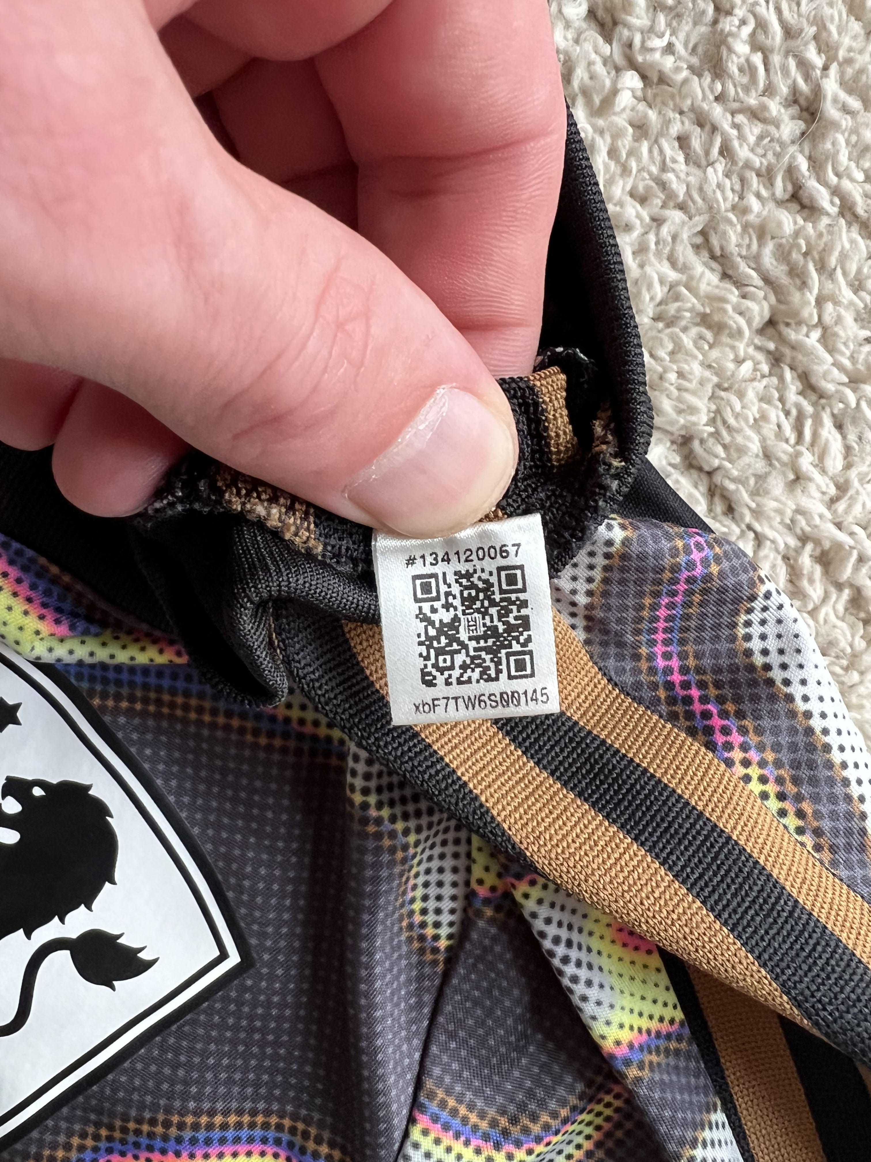 Authenticity evidence image of Aston Villa 2024/25 Adidas Pre-Match Pride 1 Shirt - Men's Medium