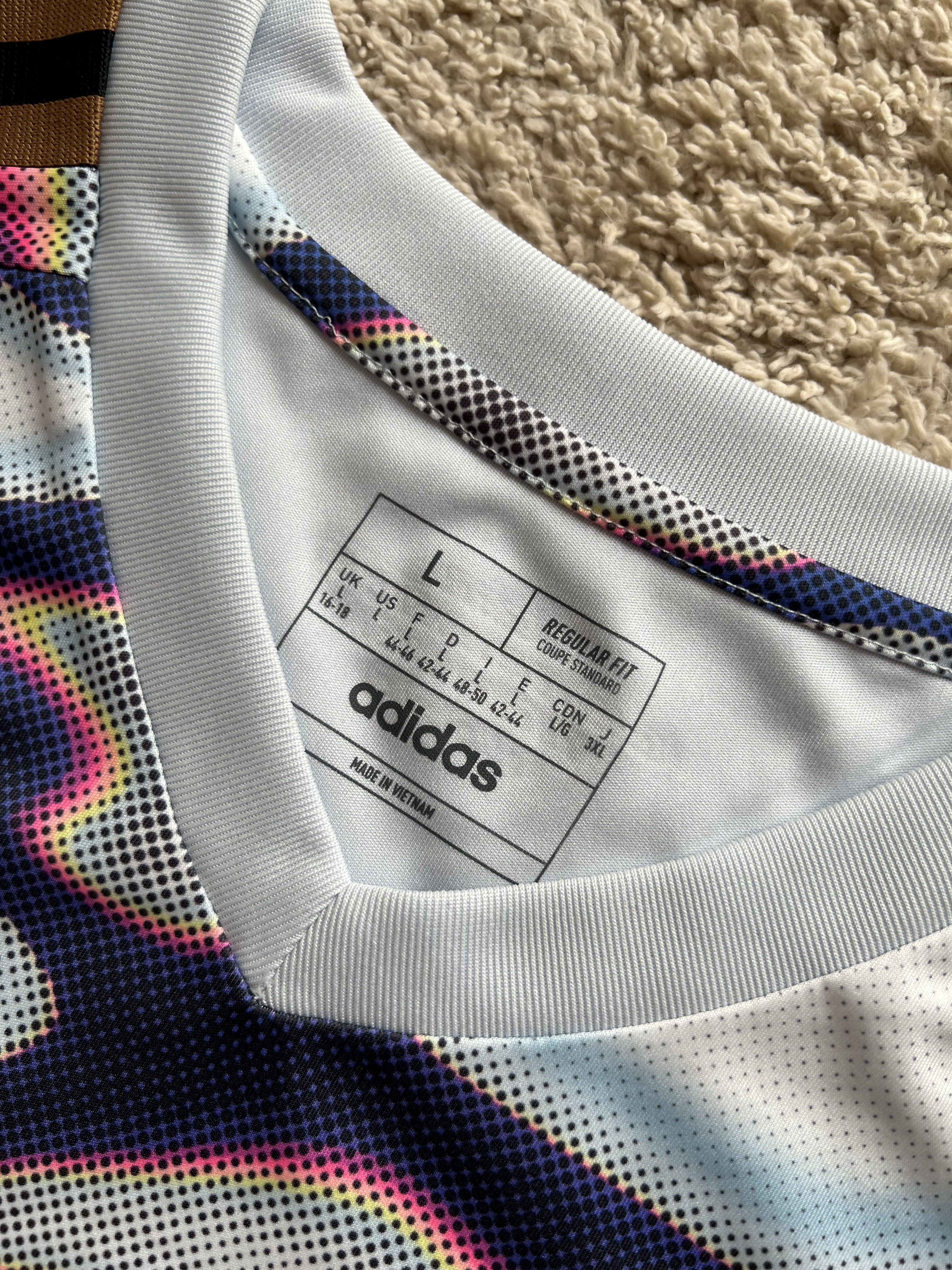 Authenticity evidence image of Aston Villa 2024/25 Adidas Pre-Match Pride 1 Shirt (Love Unites) - Women's Large (16/18)