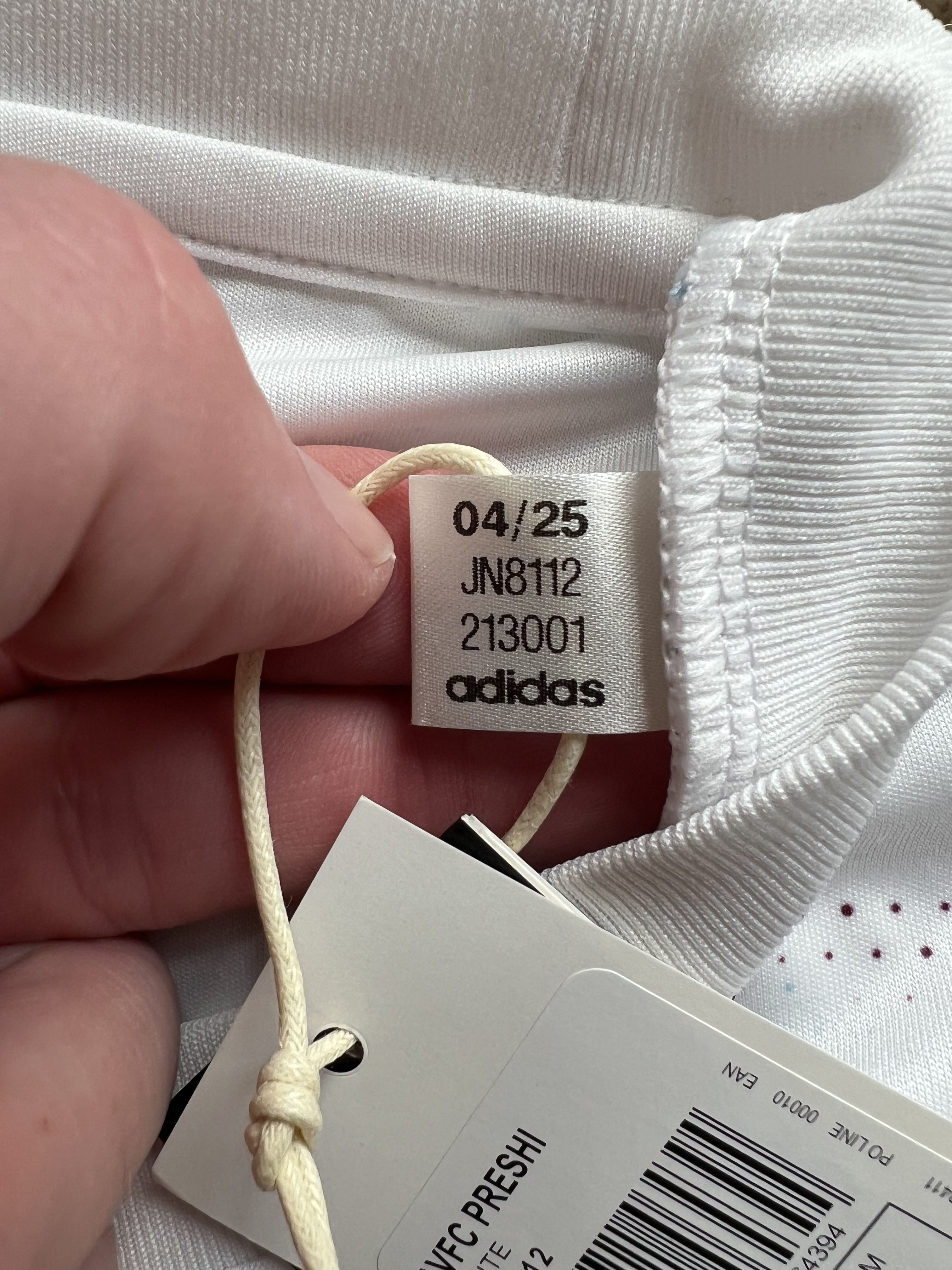 Authenticity evidence image of Aston Villa 2025/26 Adidas Pre-Match 1 Shirt - Men's Medium