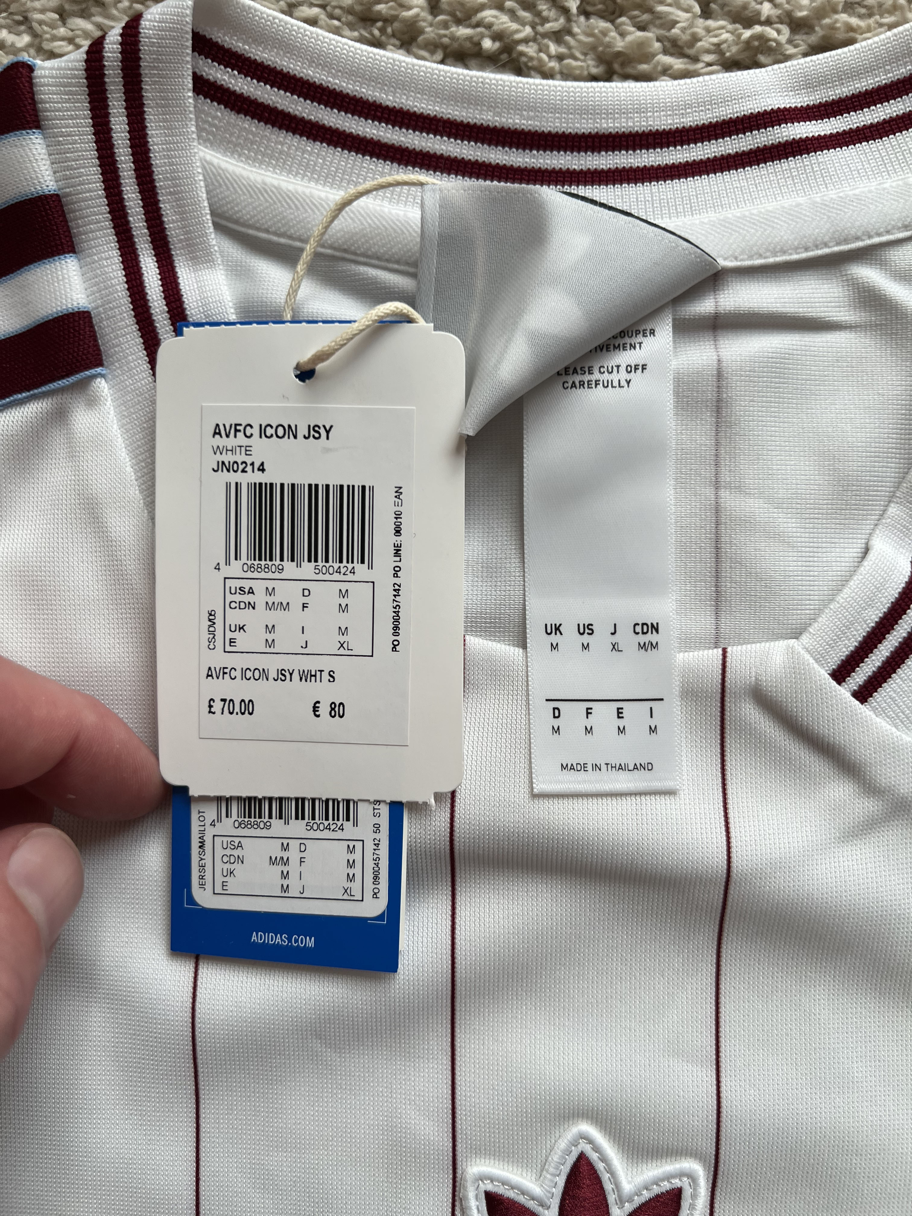 Authenticity evidence image of Aston Villa 2025/26 Adidas Travel 2 Shirt - Men's Medium