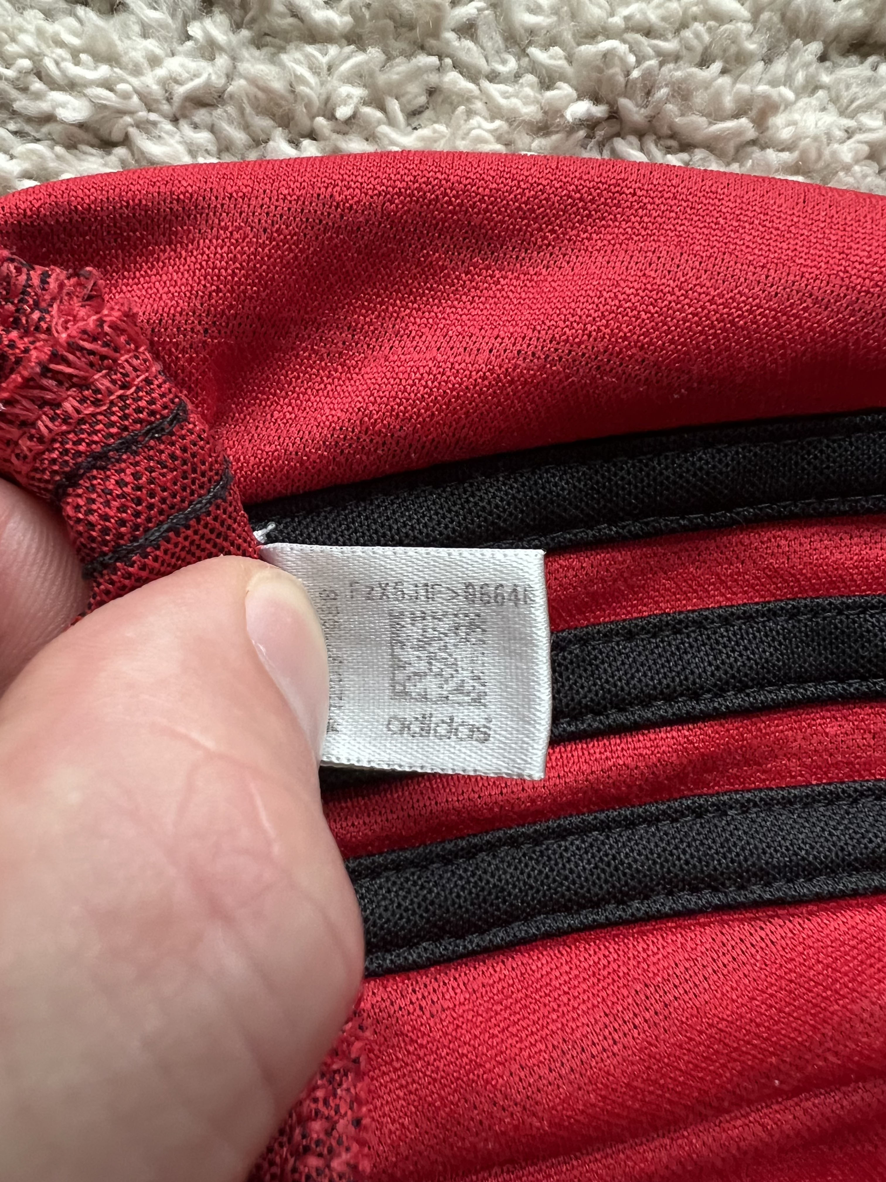 Authenticity evidence image of Manchester United 2018/19 Adidas Home Shirt (Chevrolet) - Men's Large