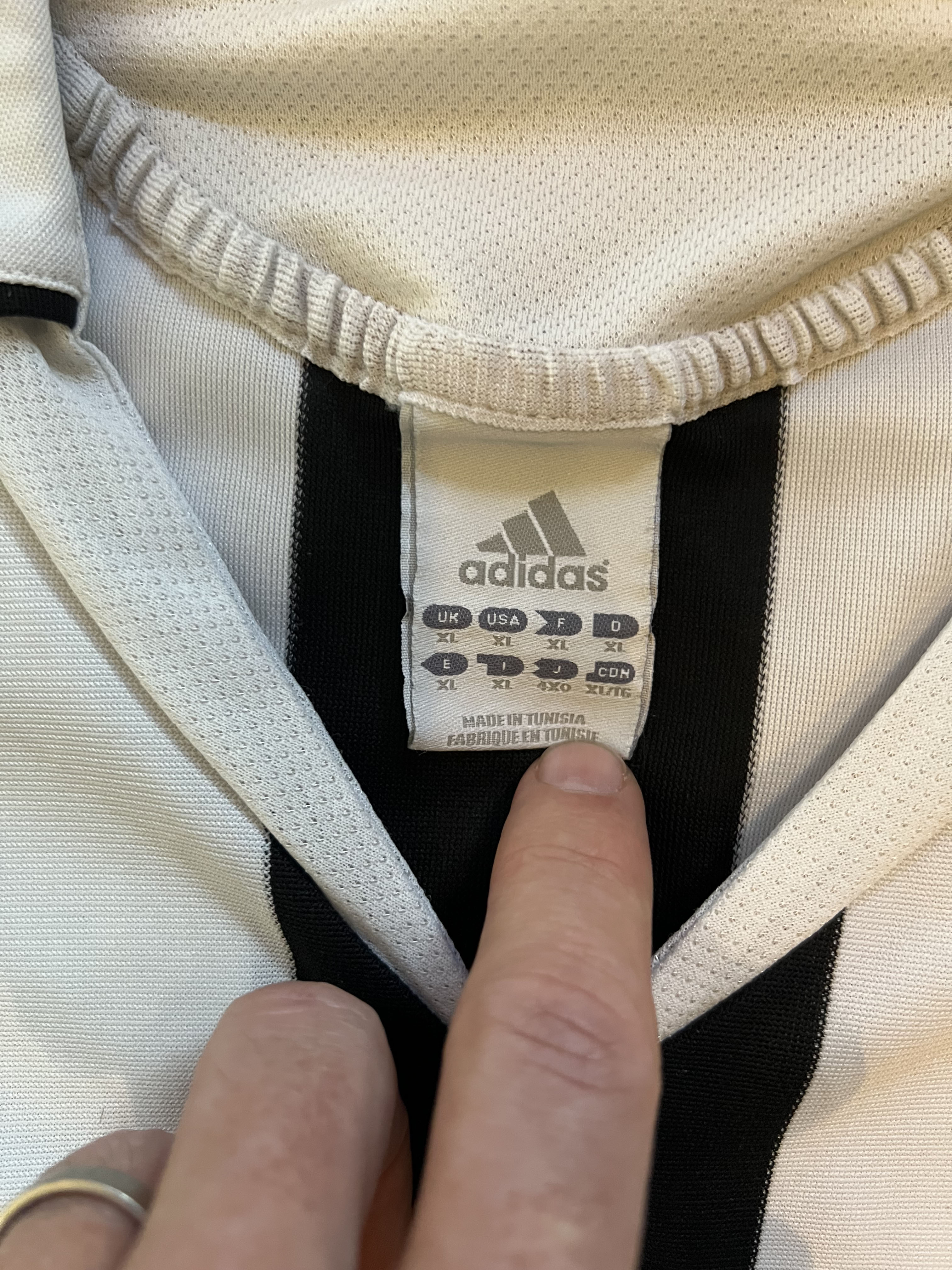 Authenticity evidence image of Newcastle United 2006/07 Adidas Home Shirt (Northern Rock) - Men's XXL