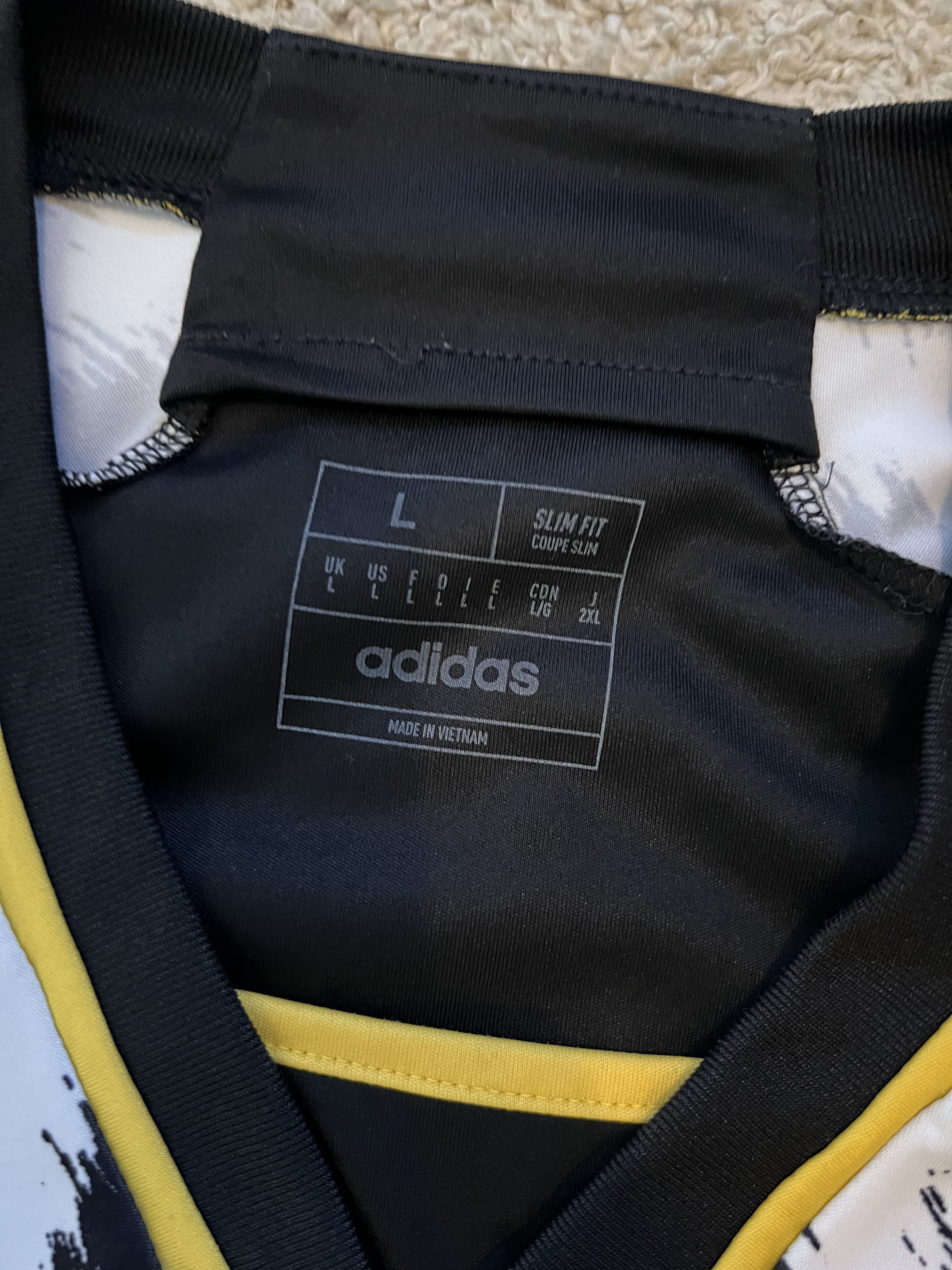 Authenticity evidence image of Juventus 2023/24 Adidas Home Shirt (Jeep) - Men's Large