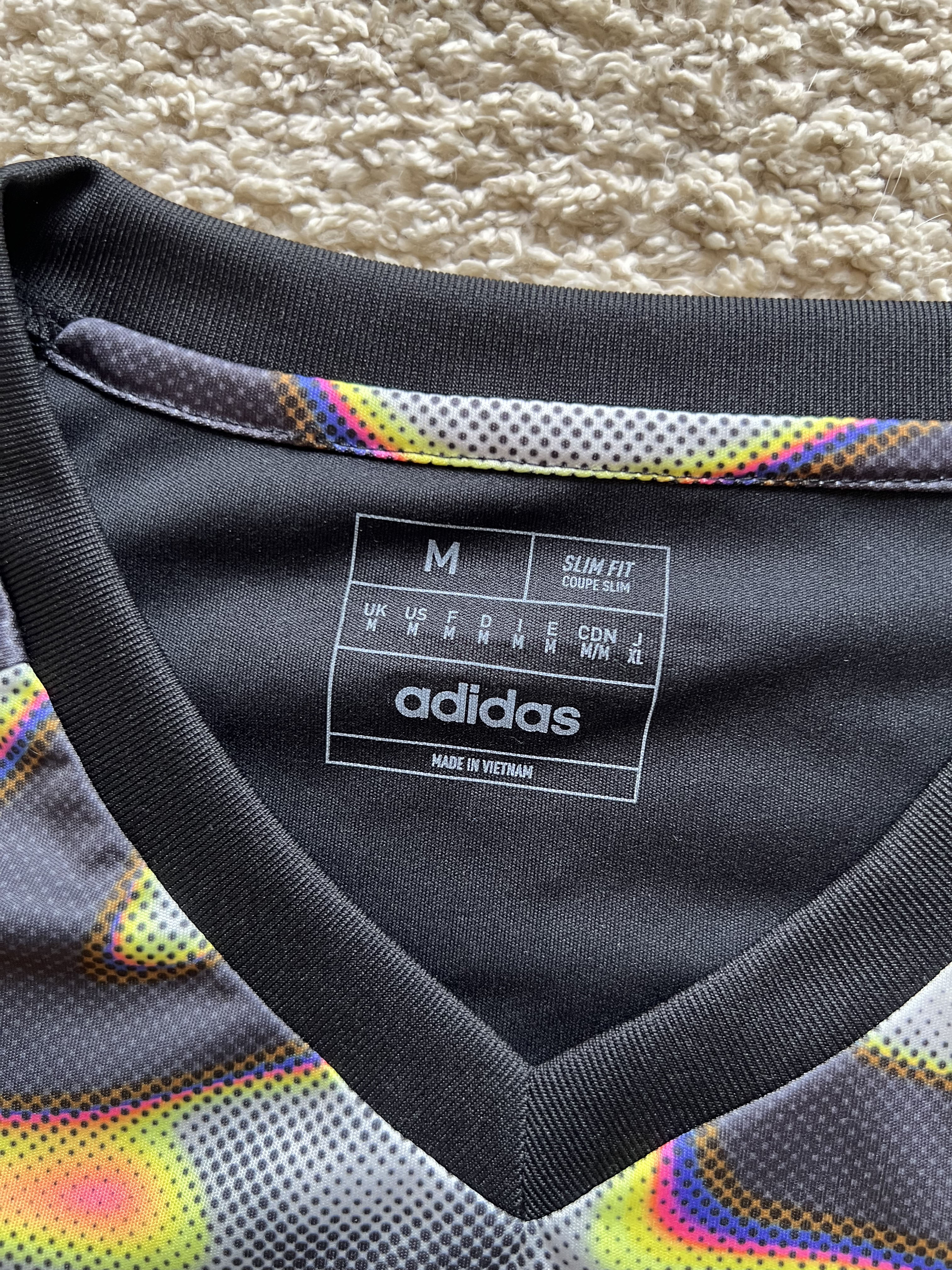 Authenticity evidence image of Aston Villa 2024/25 Adidas Pre-Match Pride 1 Shirt (Love Unites) - Men's Medium
