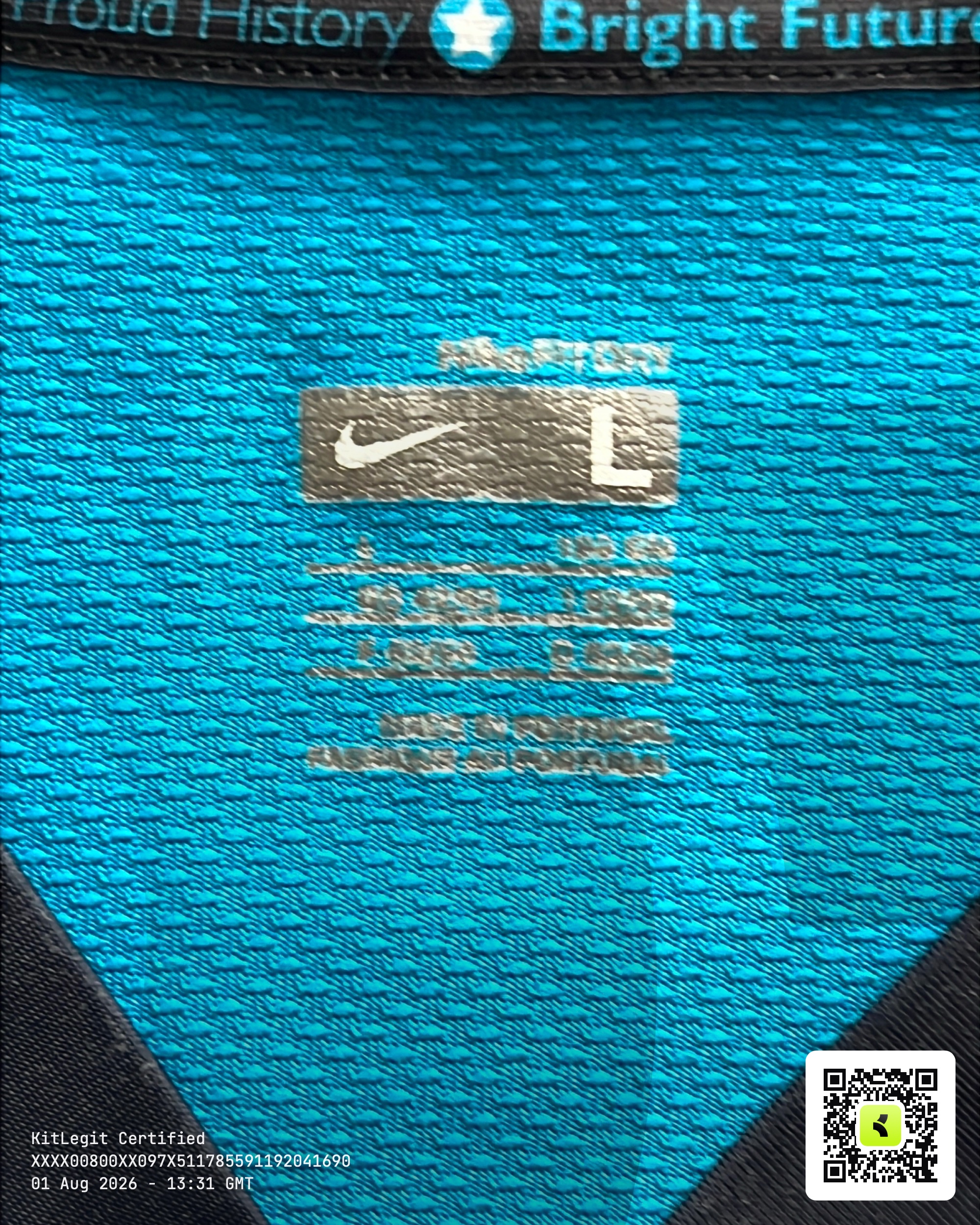 Authenticity evidence image of Aston Villa 2009/10 Nike 3rd Shirt (Acorns) - Men's Large