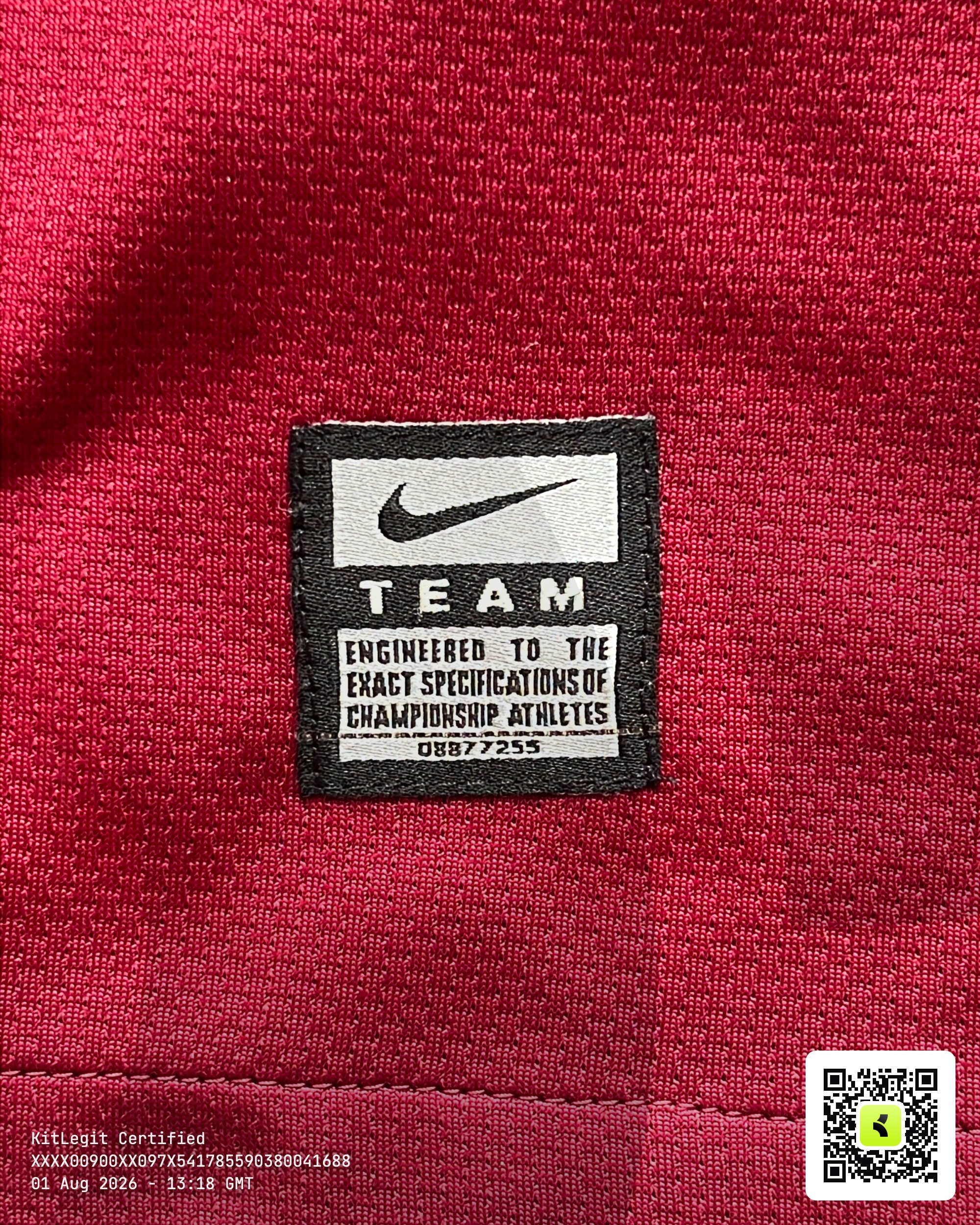 Authenticity evidence image of Aston Villa 2009/10 Nike Home Shirt (Acorns) - Men's Large