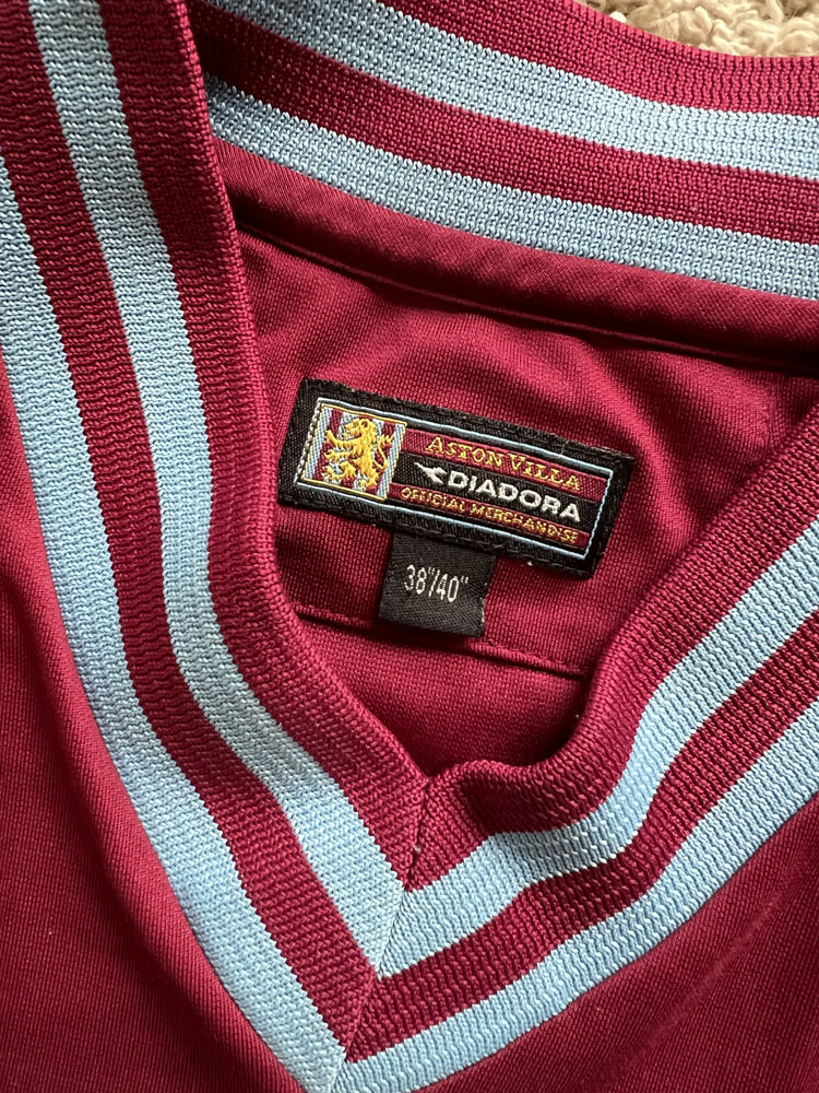 Authenticity evidence image of Aston Villa 2002/03 Diadora Home Shirt (Rover) - Men's Medium