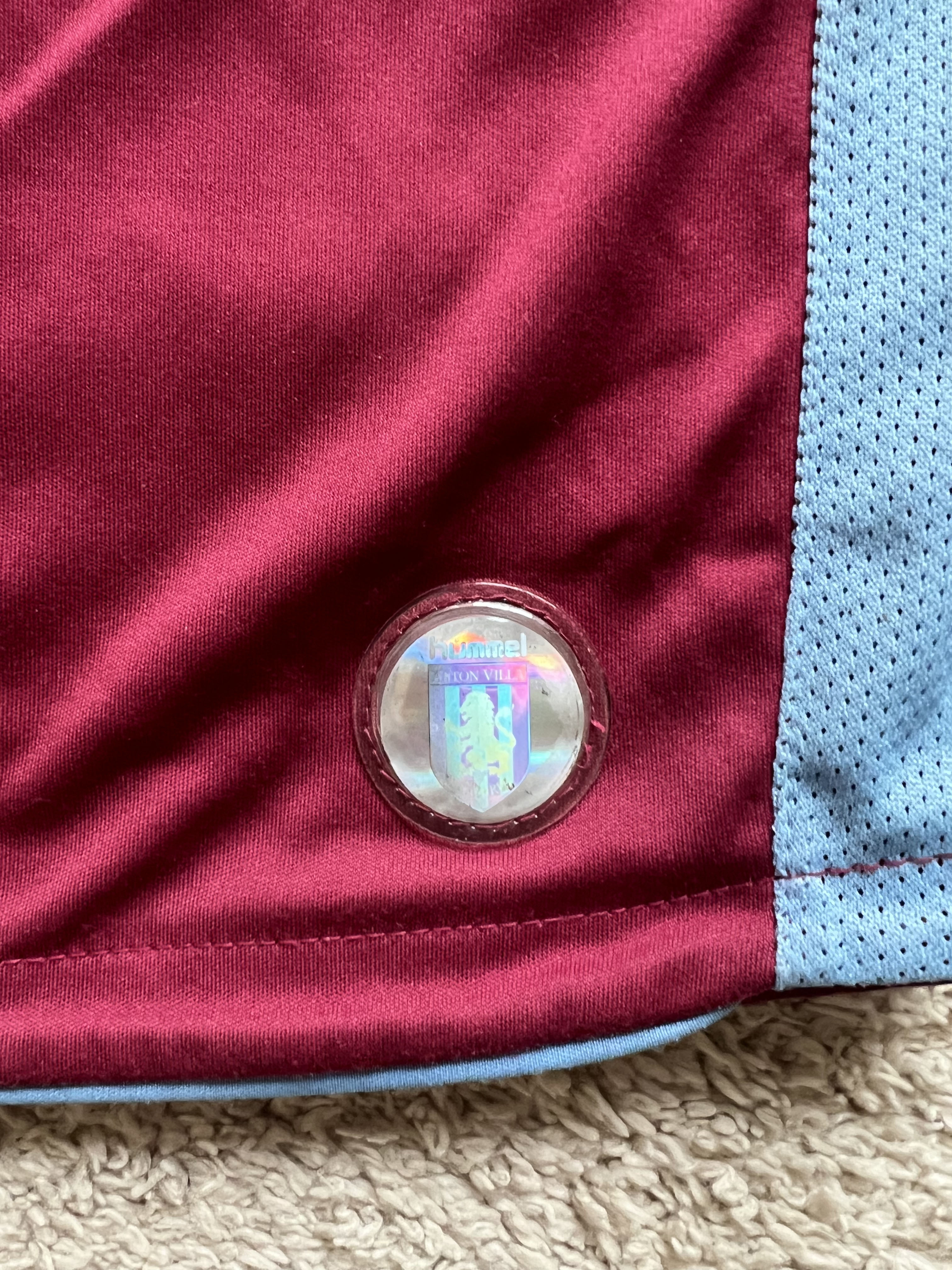 Authenticity evidence image of Aston Villa 2006/07 Hummel Home Shirt (32Red) - Men's Medium