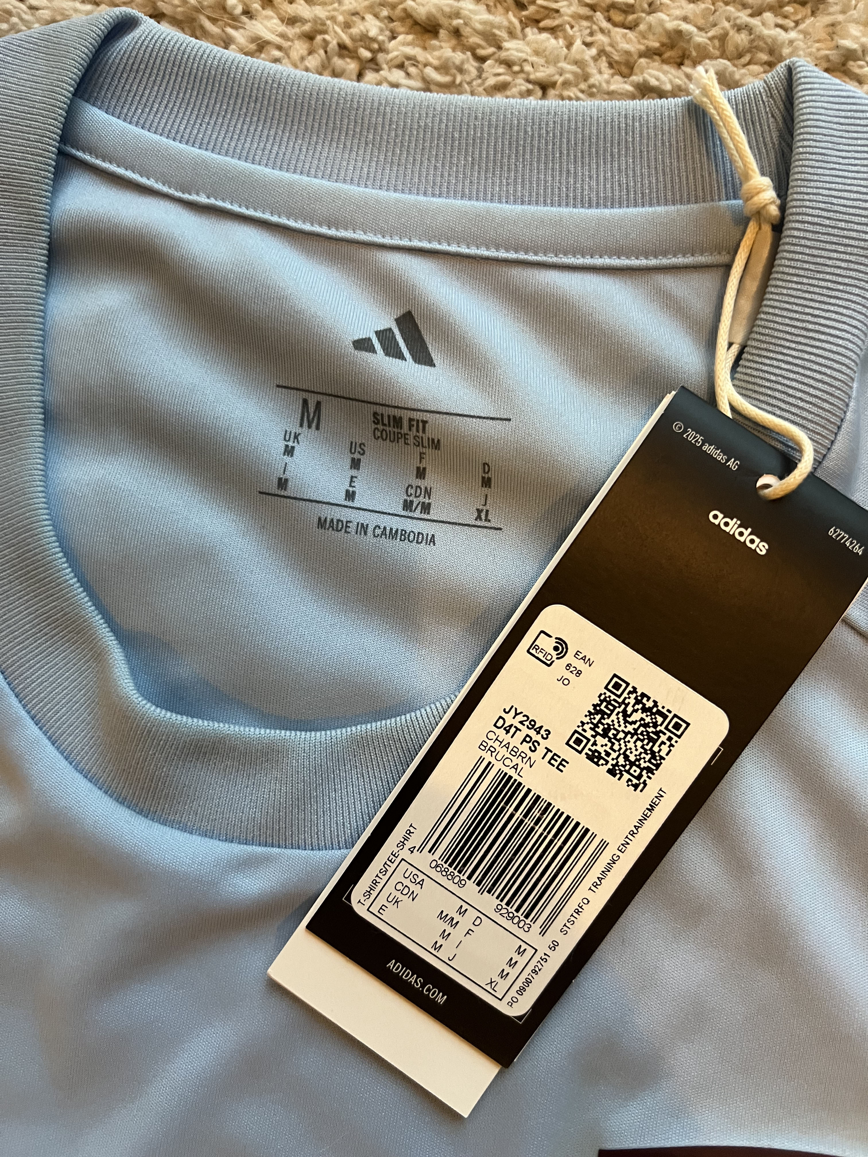 Authenticity evidence image of Aston Villa 2025/26 Adidas Training 1 Shirt - Men's Medium