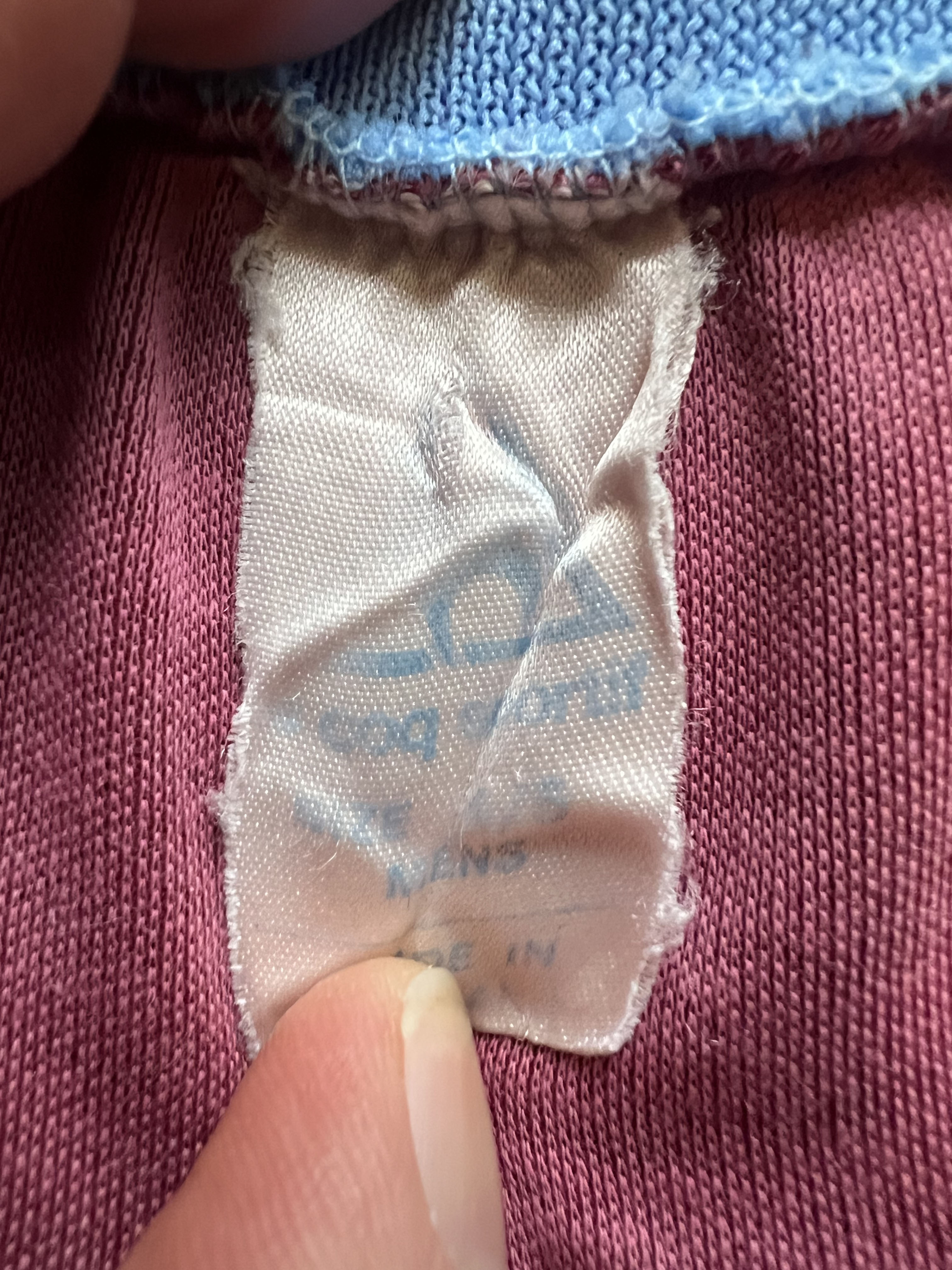 Authenticity evidence image of Aston Villa 1981/82 Le Coq Sportif Home Shirt - Men's Medium