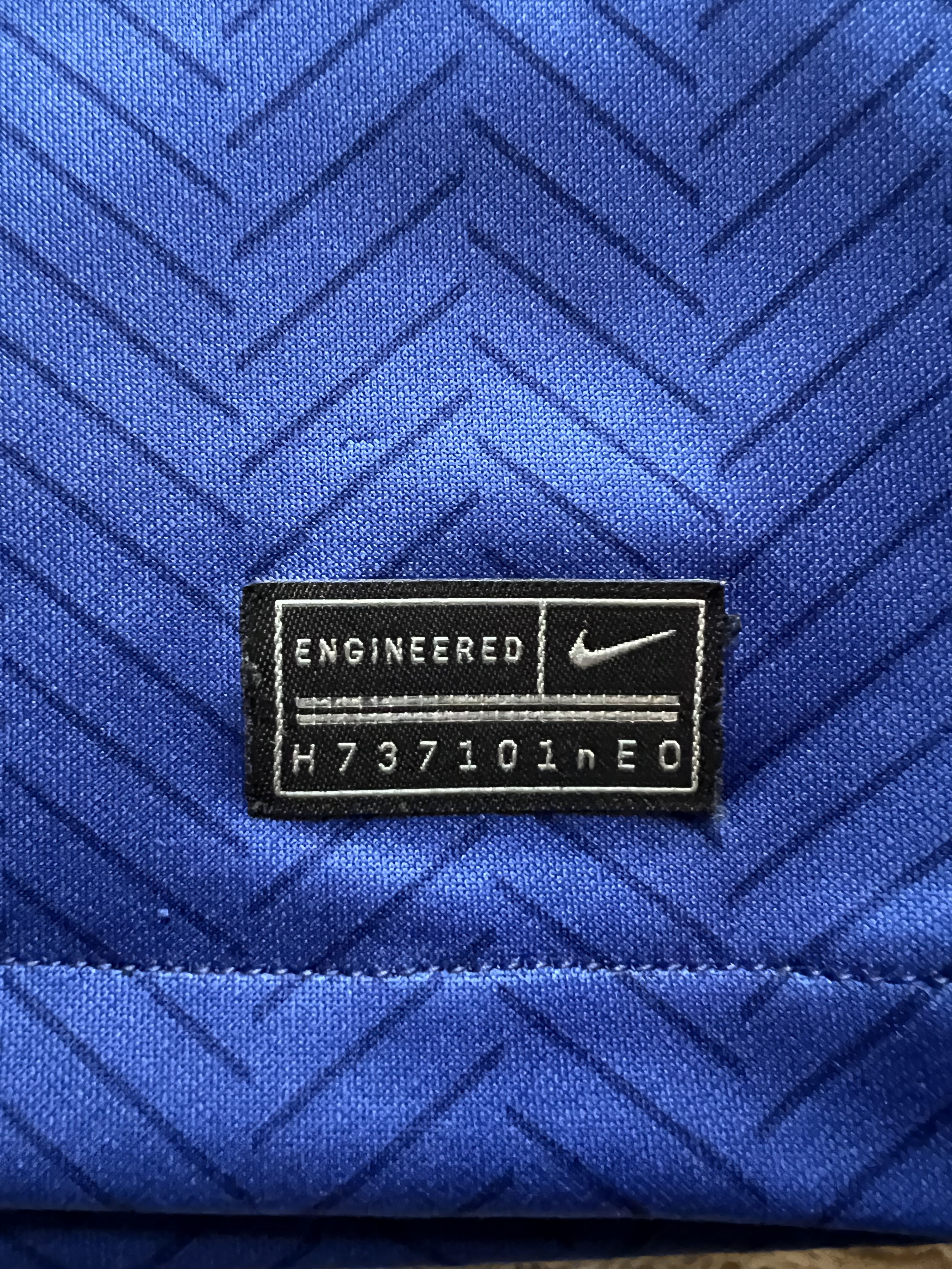 Authenticity evidence image of Chelsea 2020/21 Nike Home Shirt (Three 3) - Men's XXL