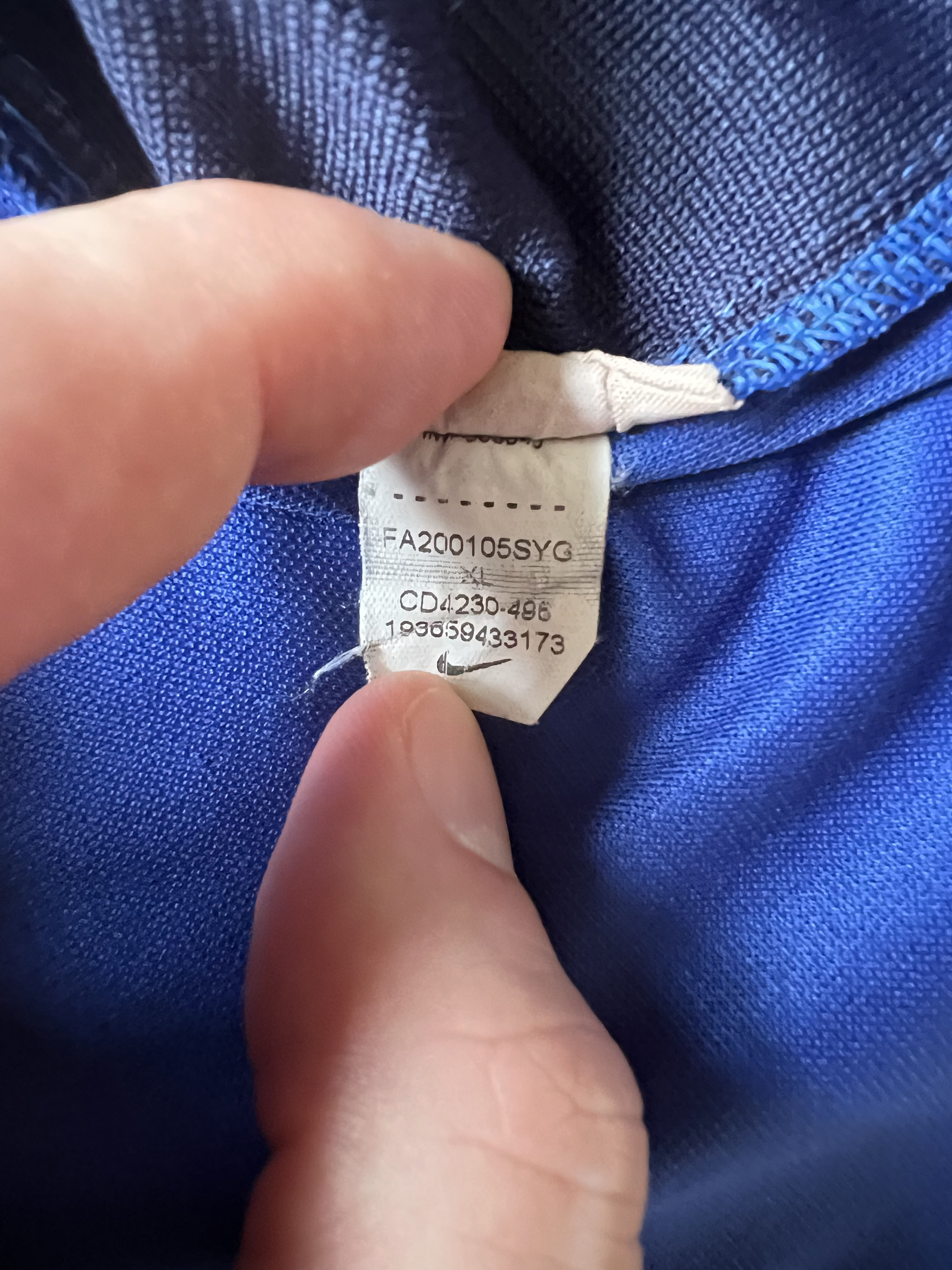 Authenticity evidence image of Chelsea 2020/21 Nike Home Shirt - Men's XL