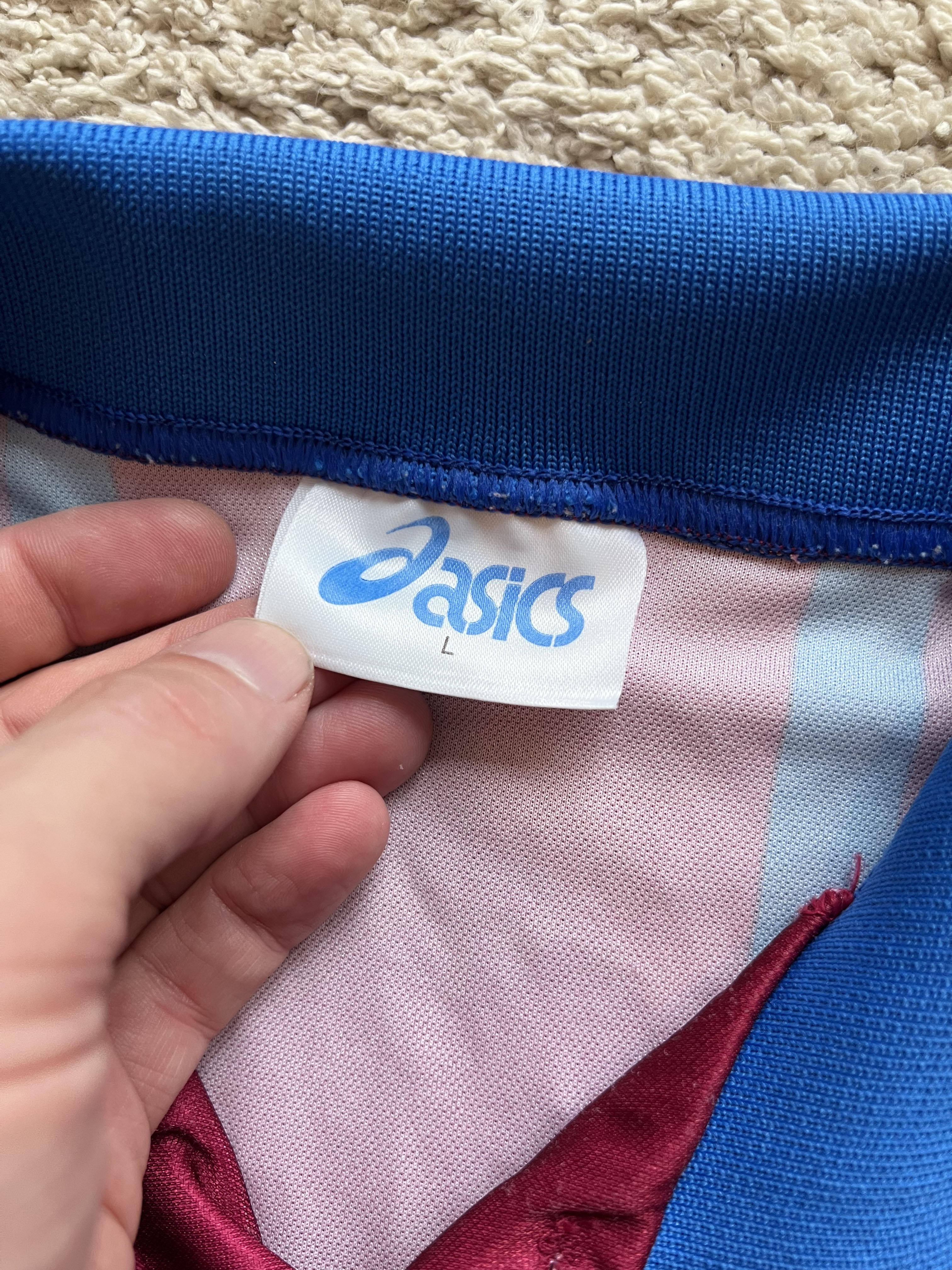 Authenticity evidence image of Aston Villa 1993-95 Asics Home Shirt (Muller) - Men's Large