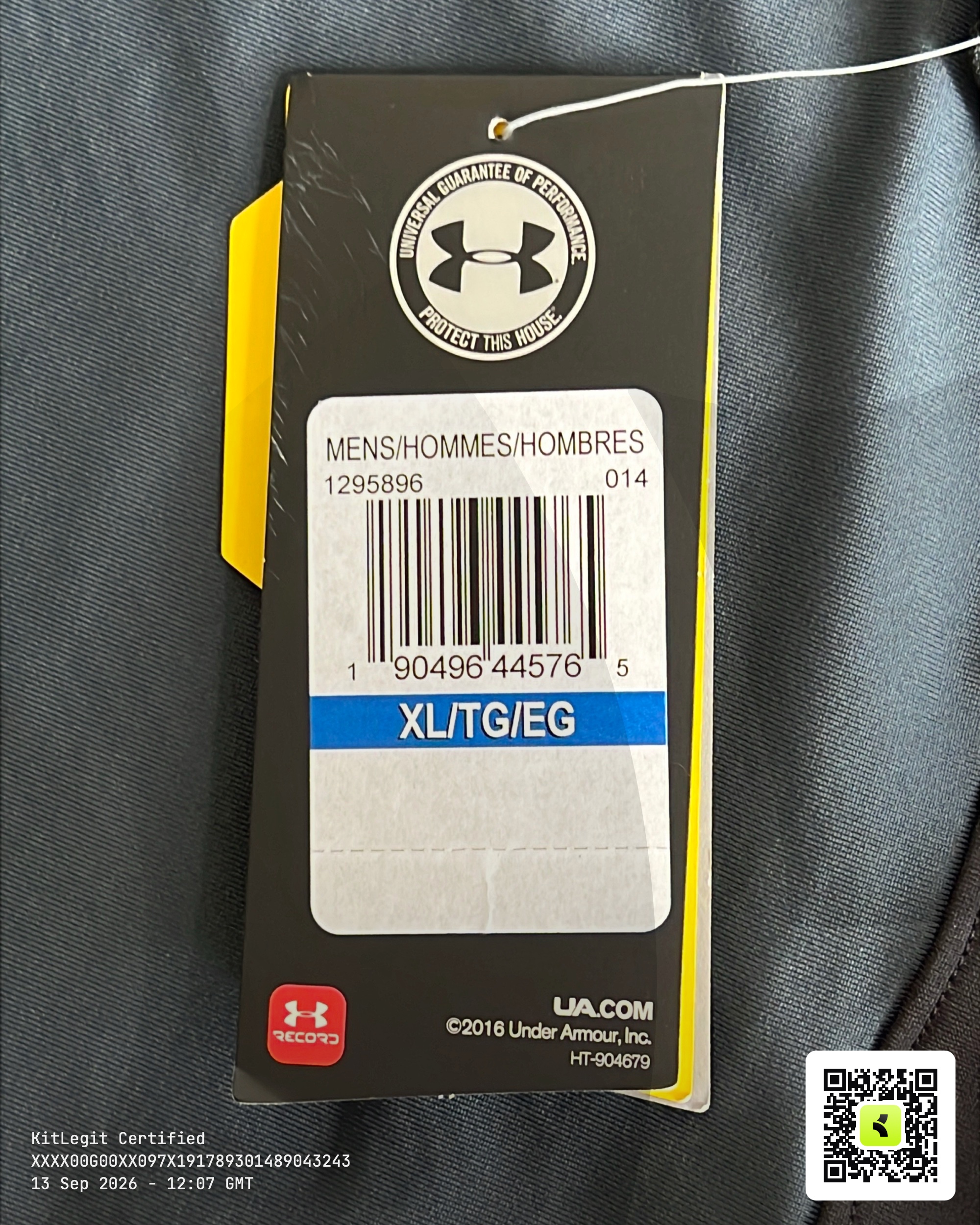Authenticity evidence image of Aston Villa 2017/18 Under Armour Away Goalkeeper Shirt (Unibet) - Men's XL
