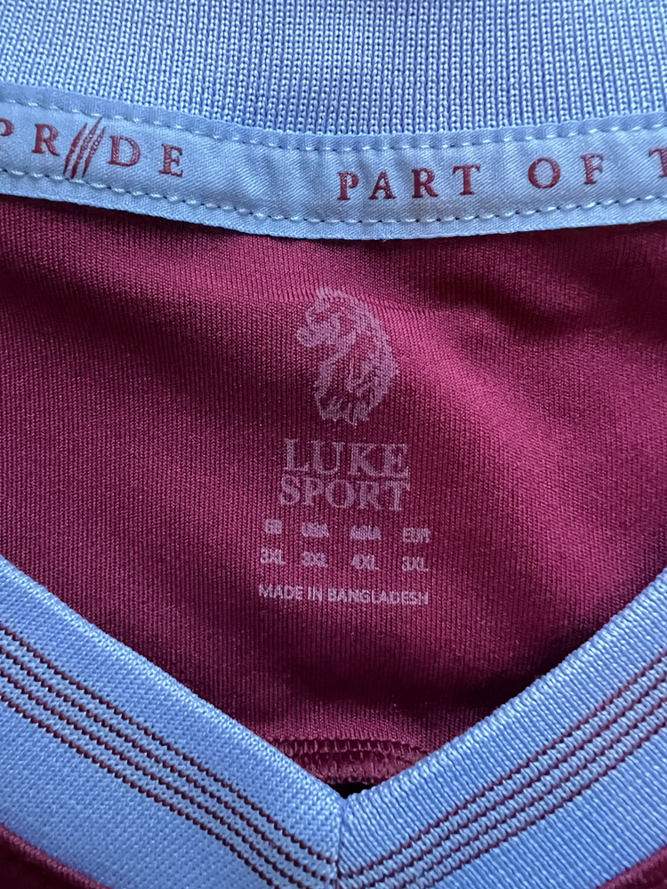 Authenticity evidence image of Aston Villa 2018/19 Luke 1977 Home Shirt (32Red) - Men's 3XL
