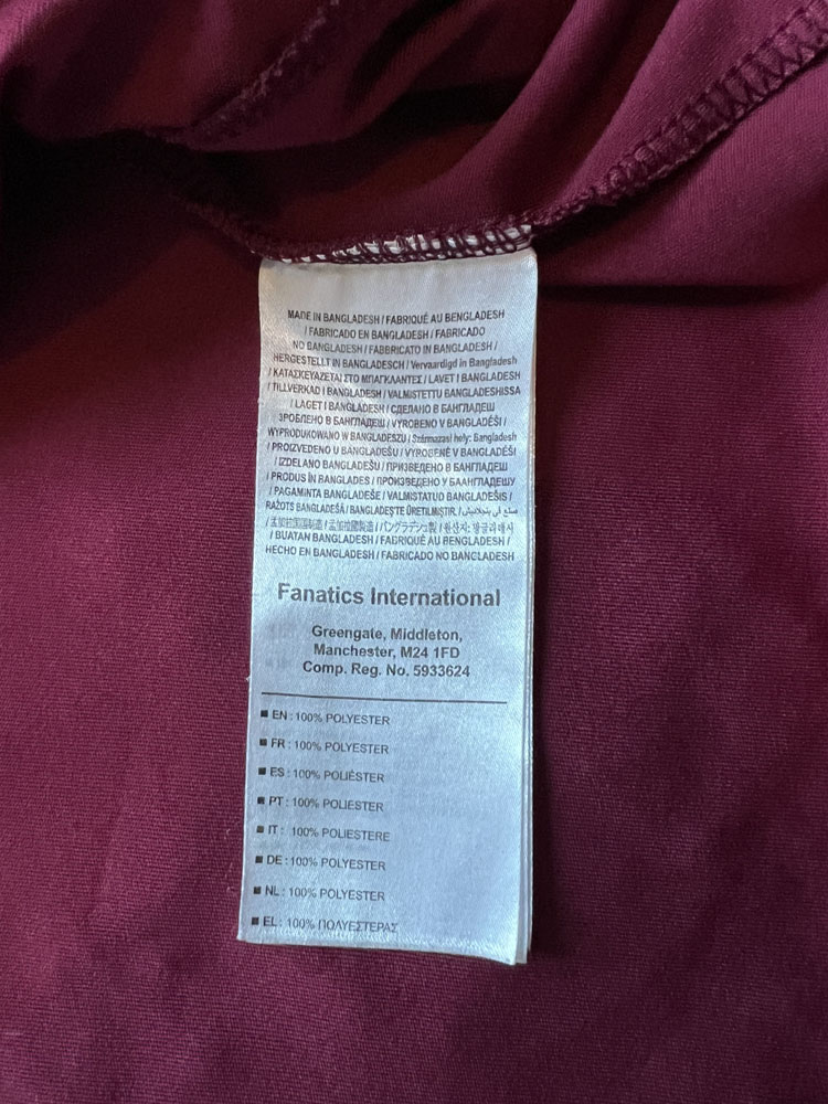 Authenticity evidence image of Aston Villa 2018/19 Luke 1977 Home Shirt (32Red) - Men's 3XL