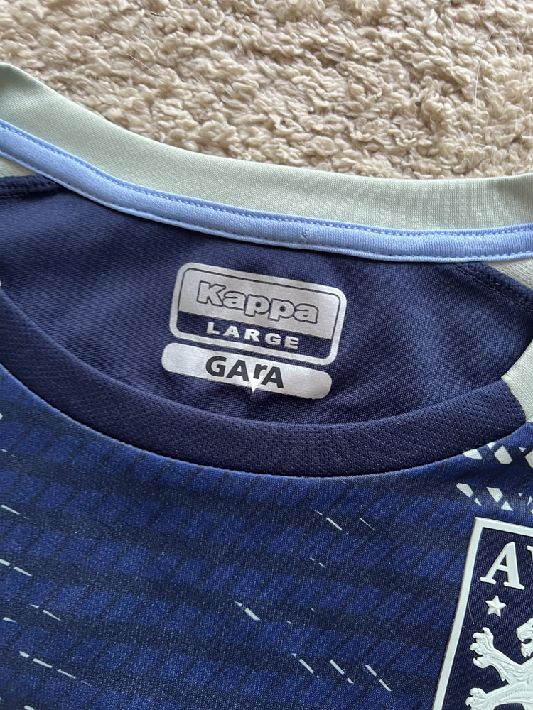 Authenticity evidence image of Aston Villa 2021/22 Kappa Pre-Match 2 Shirt (Cazoo) - Men's Large